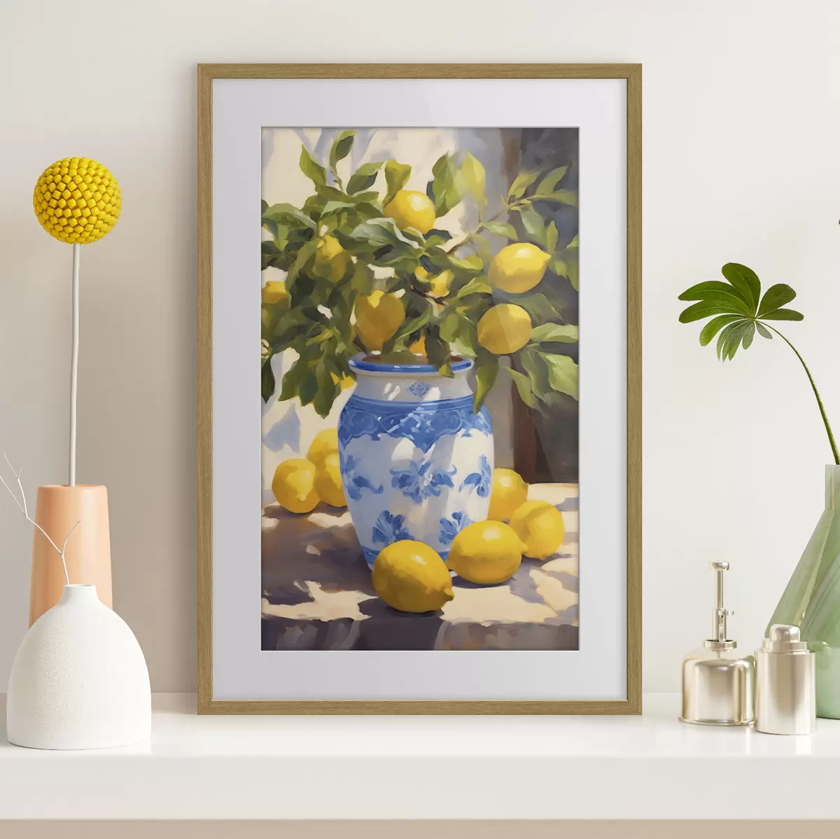Poster Vase et citrons f41790