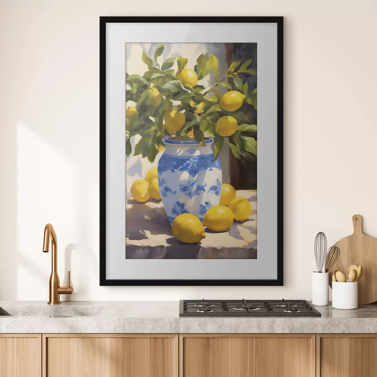 Poster Vase et citrons f41790