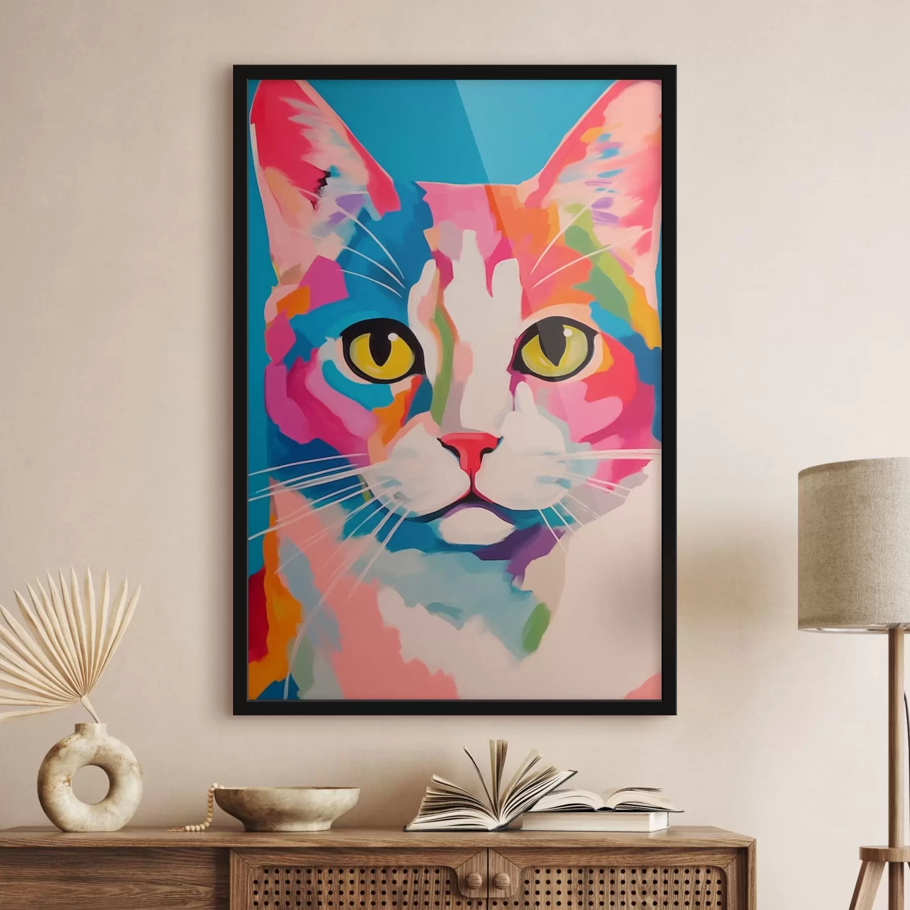 Papier peint Chat coloré f41793