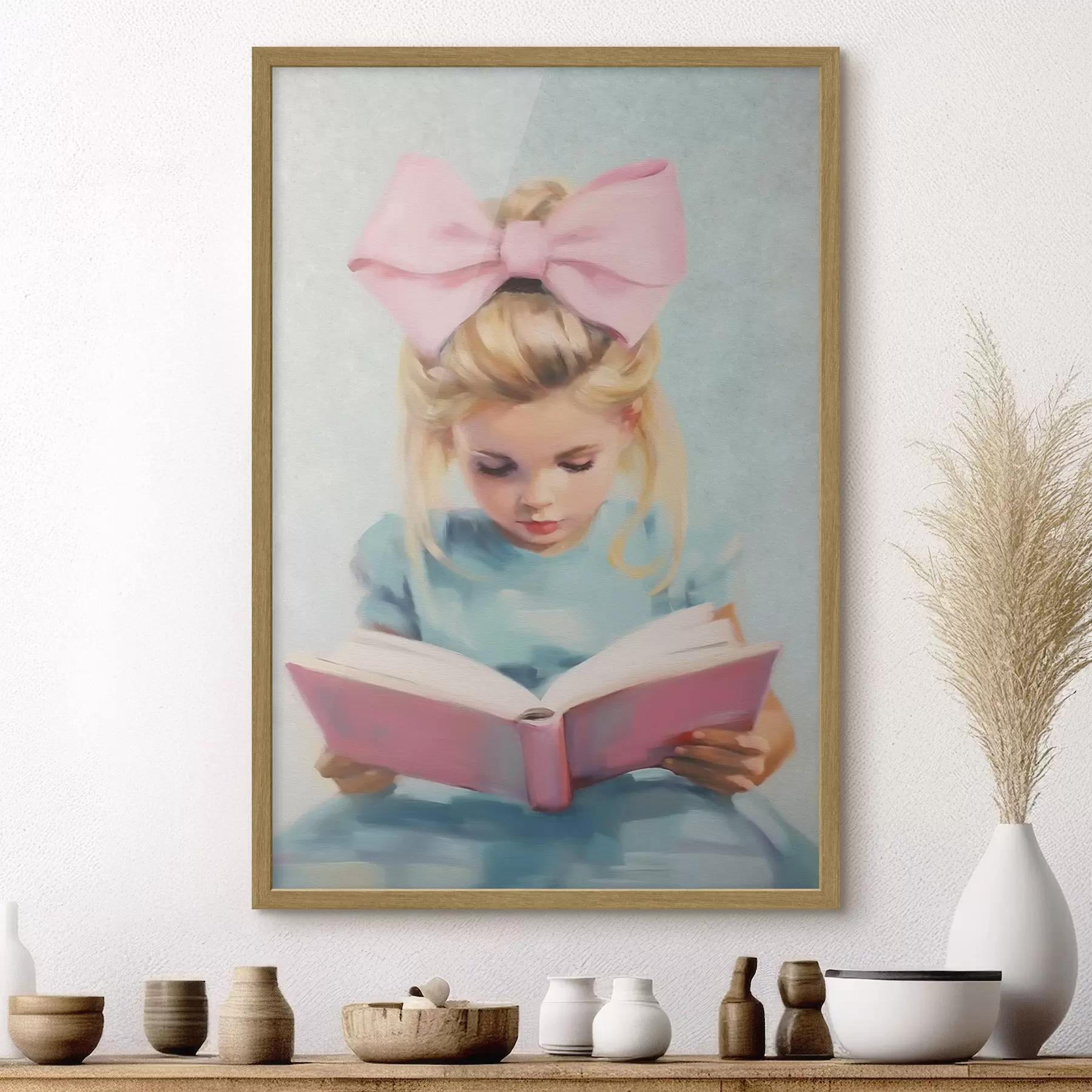 Papier peint Petite fille et livre f41800