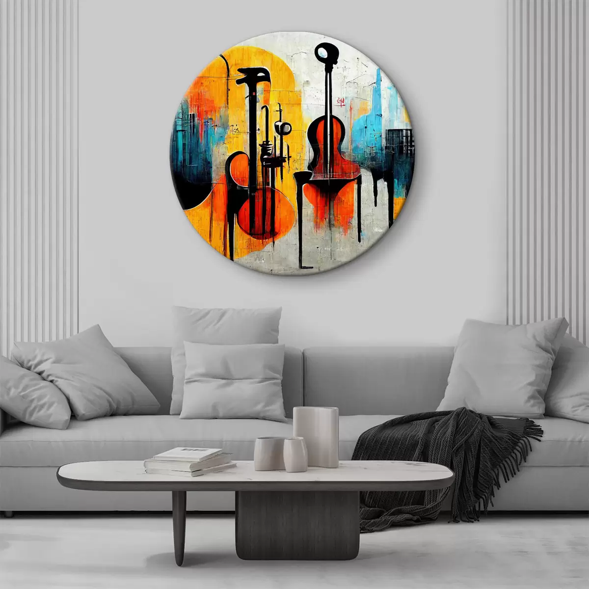 Toile Ronde 50cm Pour Peinture – Idéale Huile, Acrylique & Détrempe – Parfaite Pour Débutants Et Projets DIY