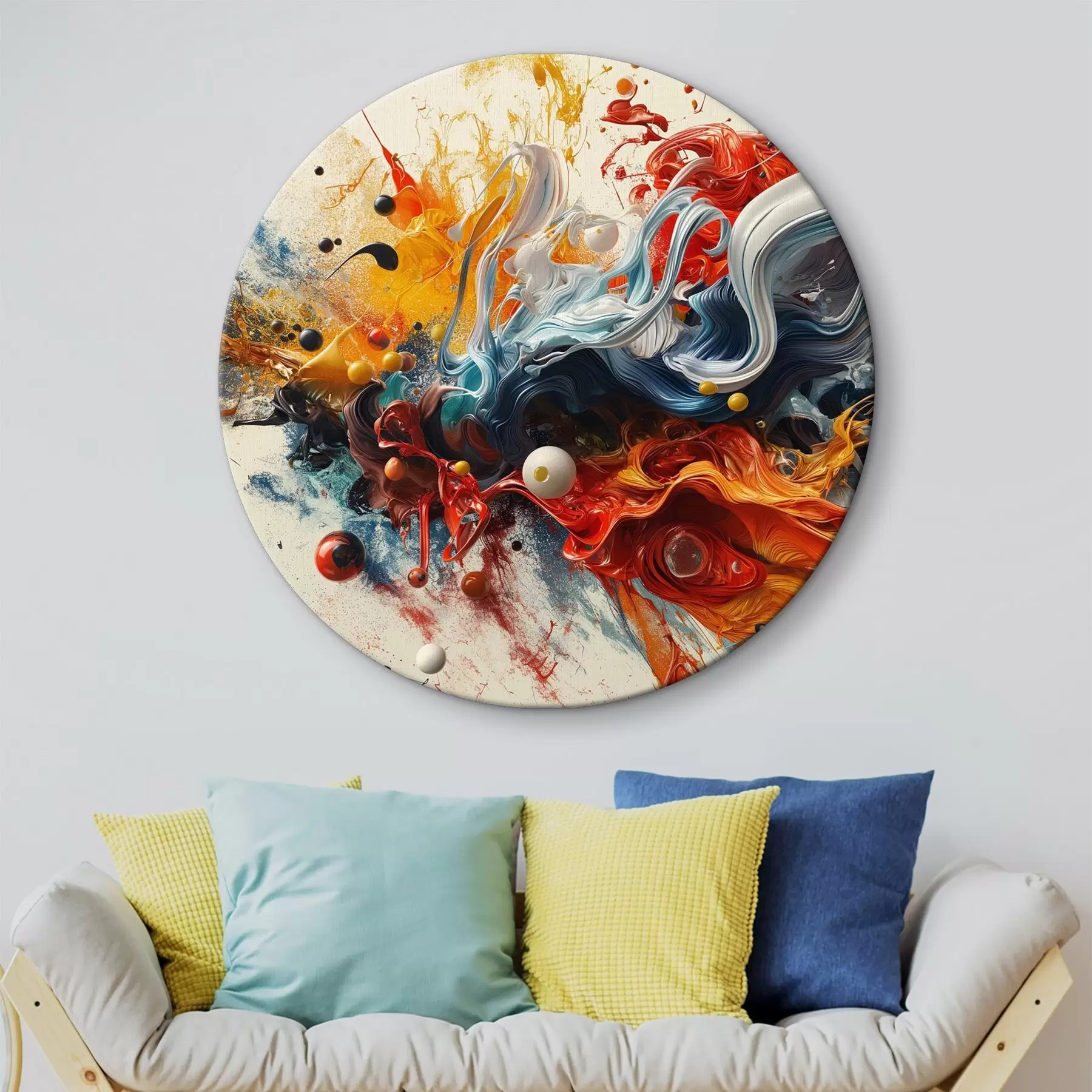 Tableau Des éclaboussures de peintures abstrait r38457