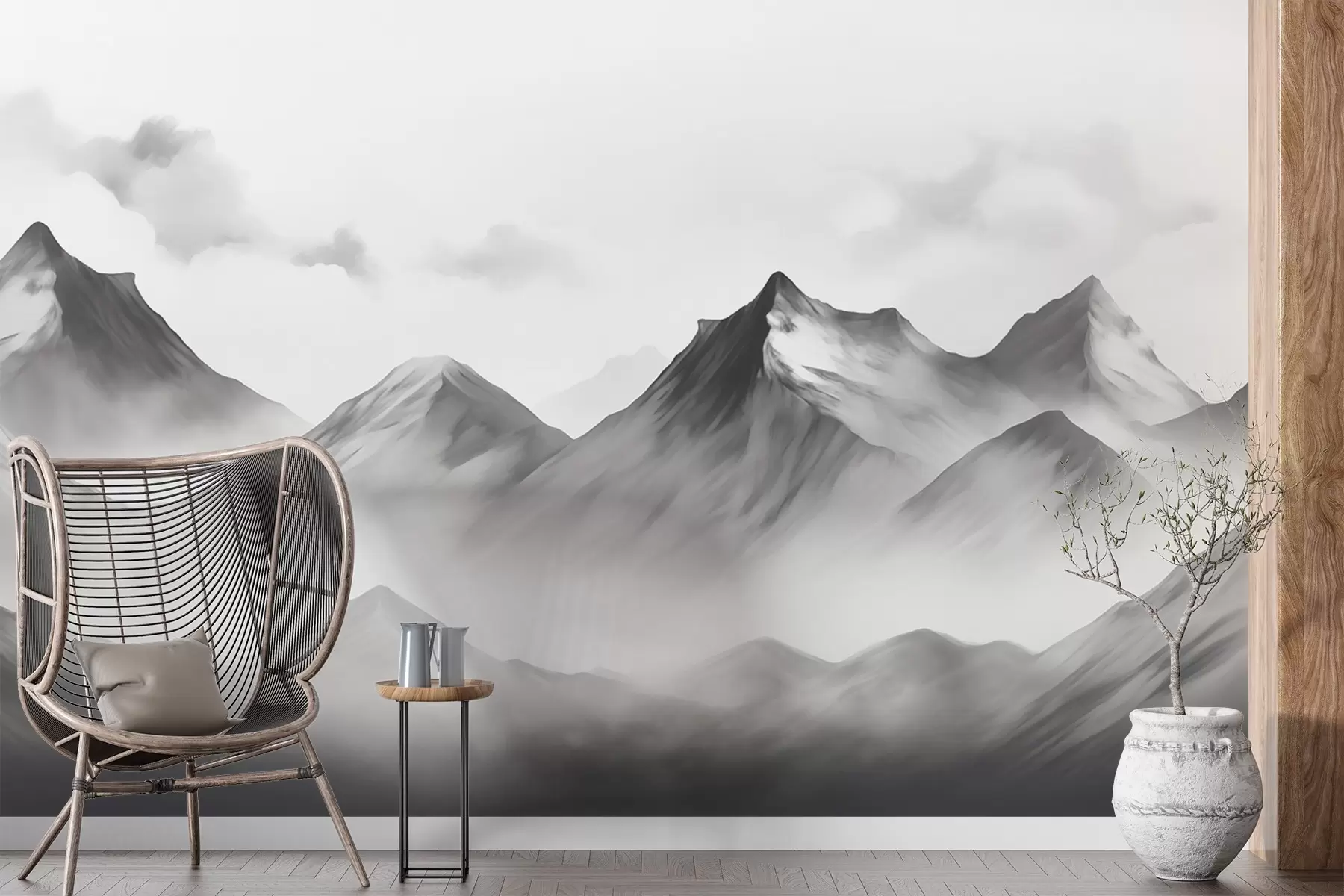 Papier peint Brouillard de montagne w02309