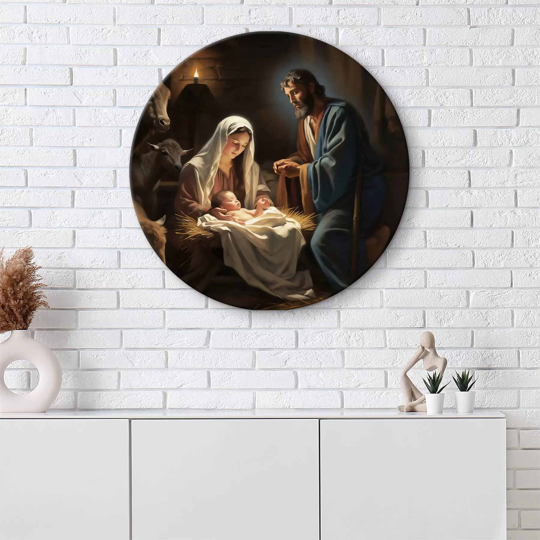 Tableau Art, crèche et peinture r33488