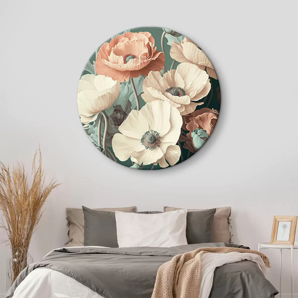 Tableaux rondes Fleurs pastel r36699