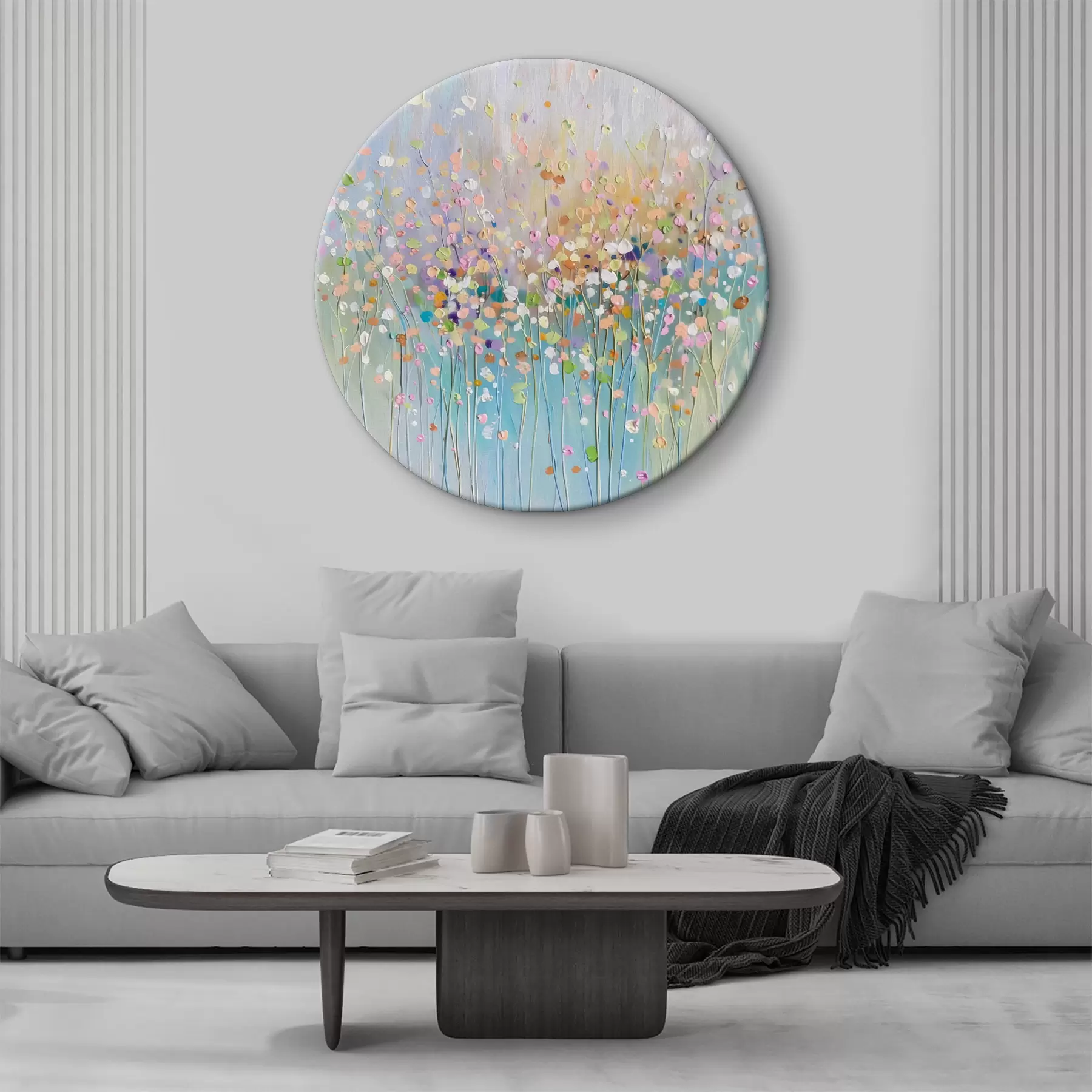 Tableau Texture imprimée de fleurs sèches colorées r38426