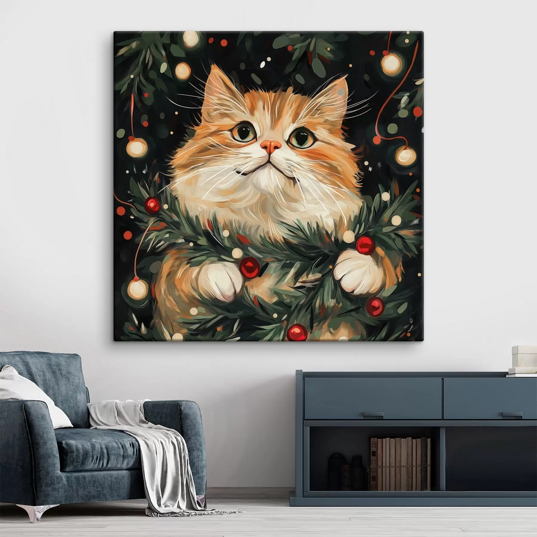 Tableau Chat du Nouvel An s42105