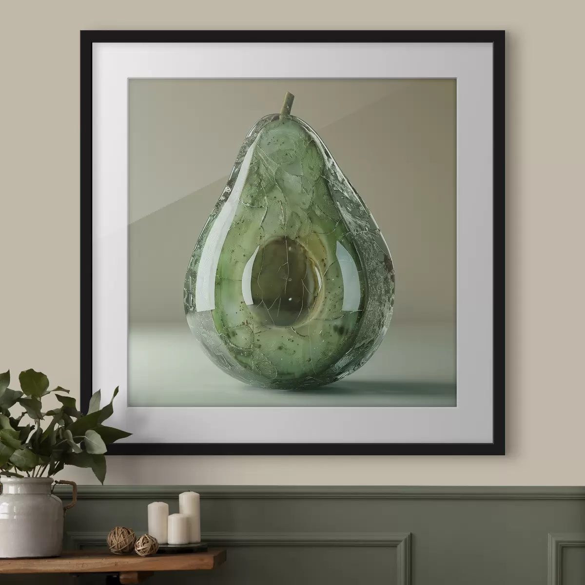 Poster Légumes, avocat en verre f42068