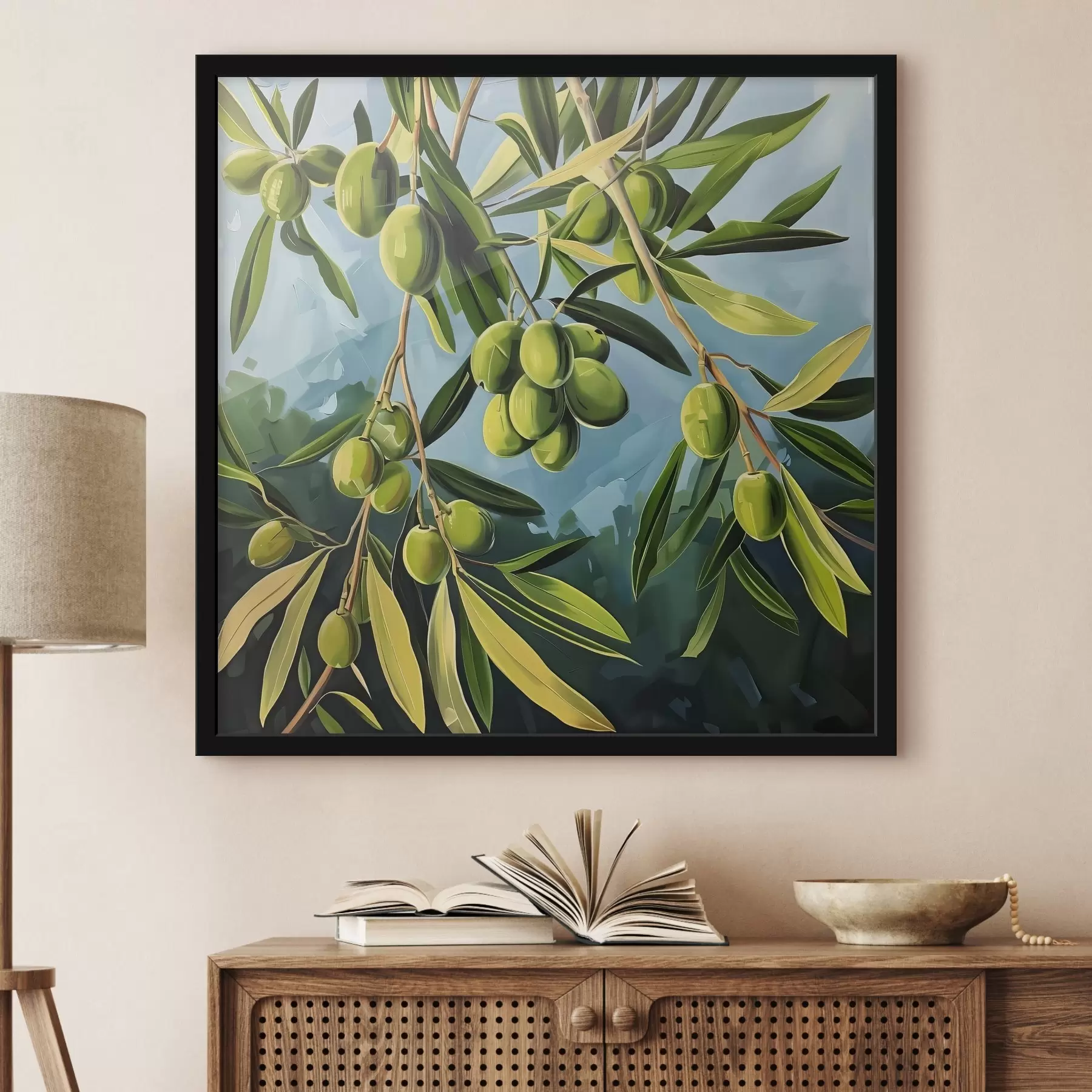 Papier peint Fruit vert sur un arbre f38418