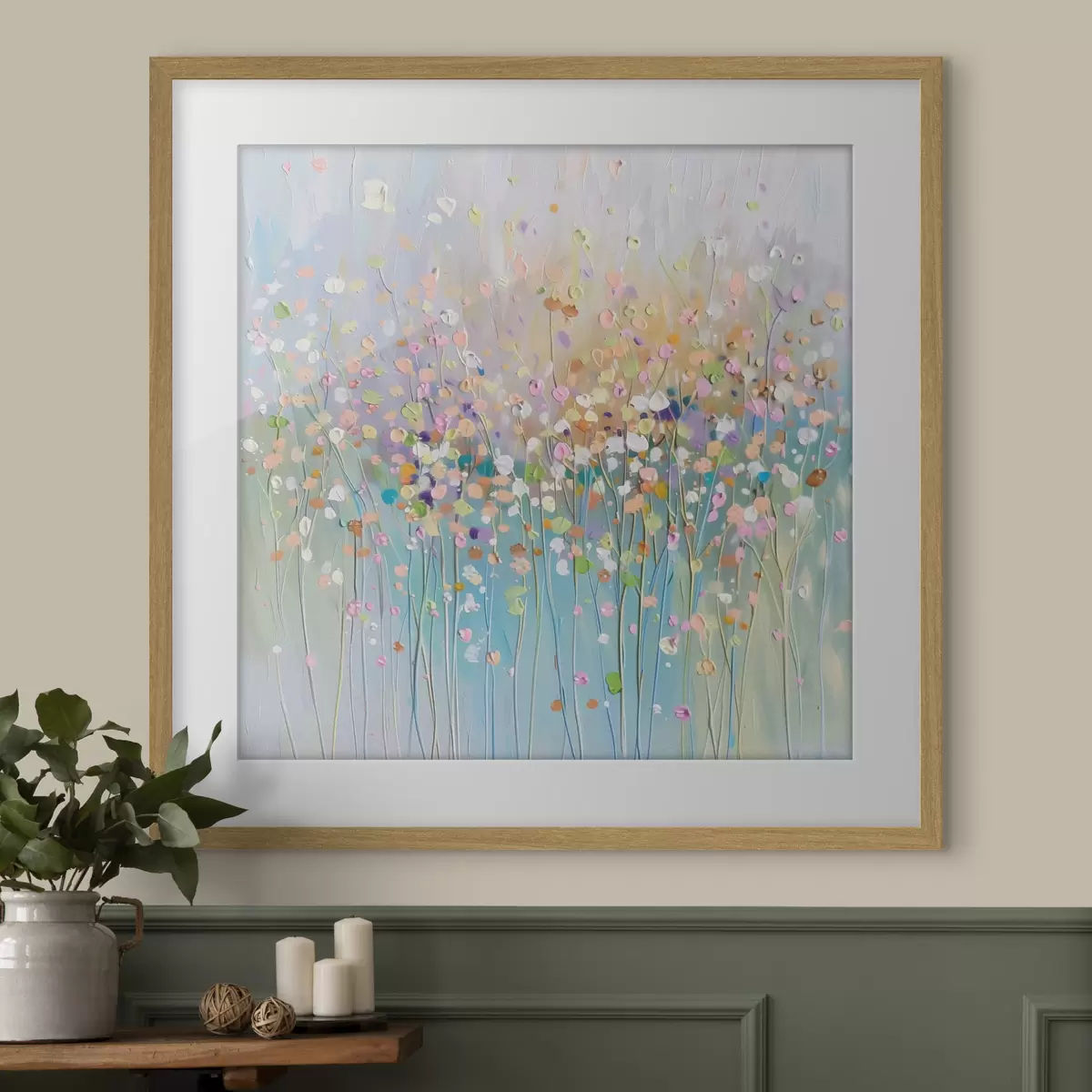 Poster Texture imprimée de fleurs sèches colorées f38426