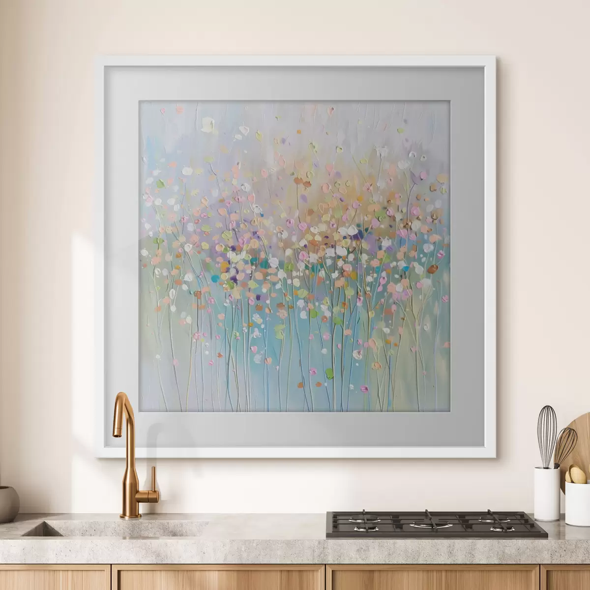 Poster Texture imprimée de fleurs sèches colorées f38426