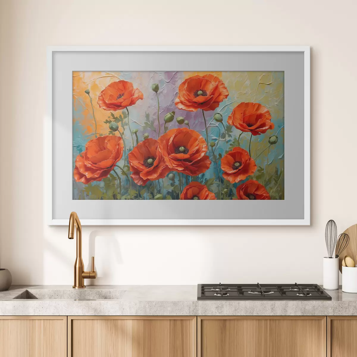 Poster Image montrant des fleurs rouges f37805