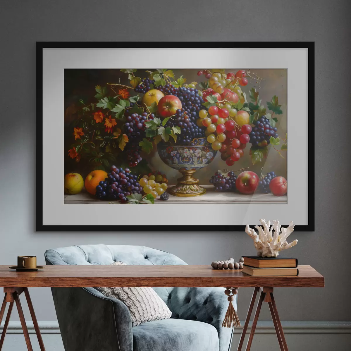 Poster Image montrant des fruits dans un vase f38468