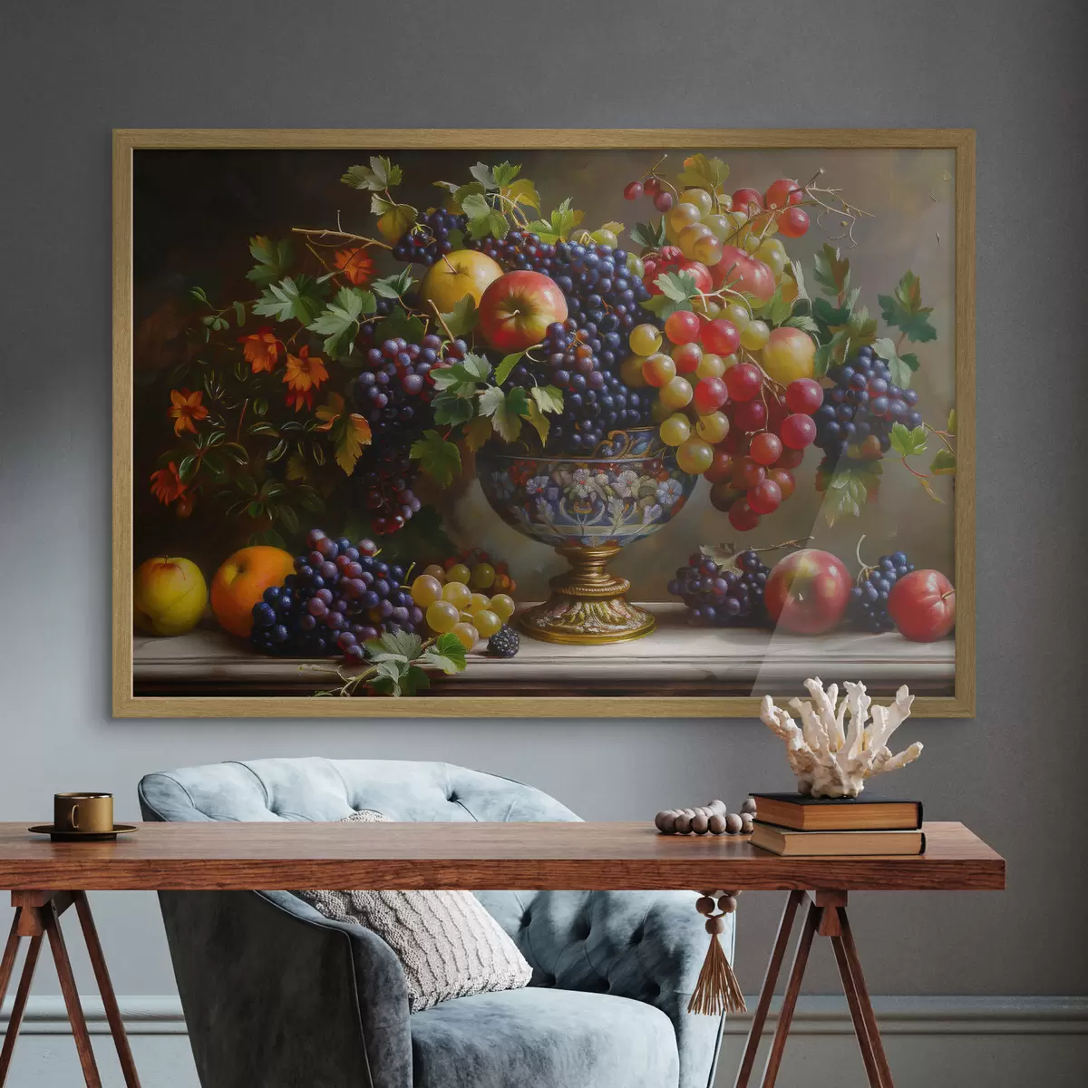 Poster Image montrant des fruits dans un vase f38468