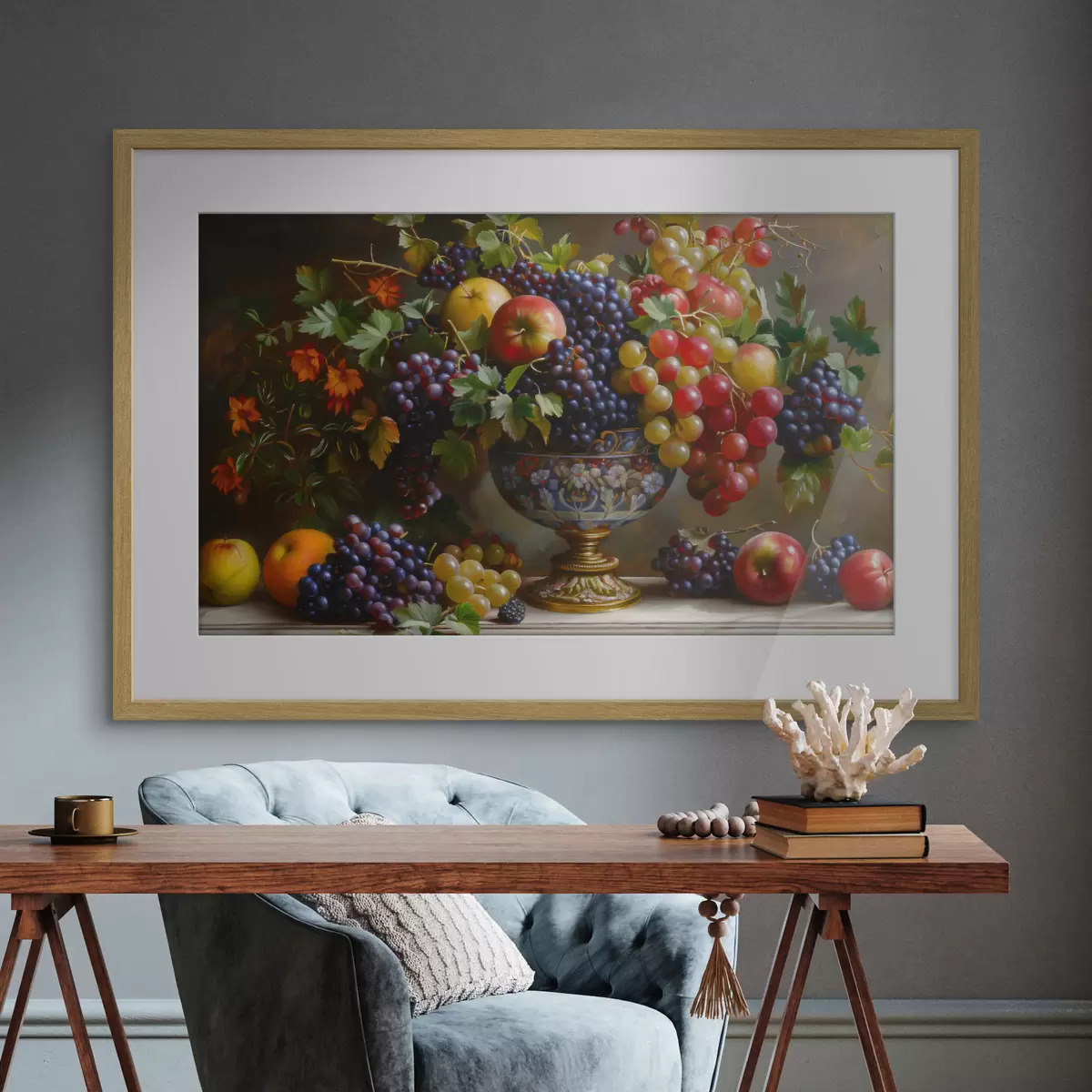 Poster Image montrant des fruits dans un vase f38468
