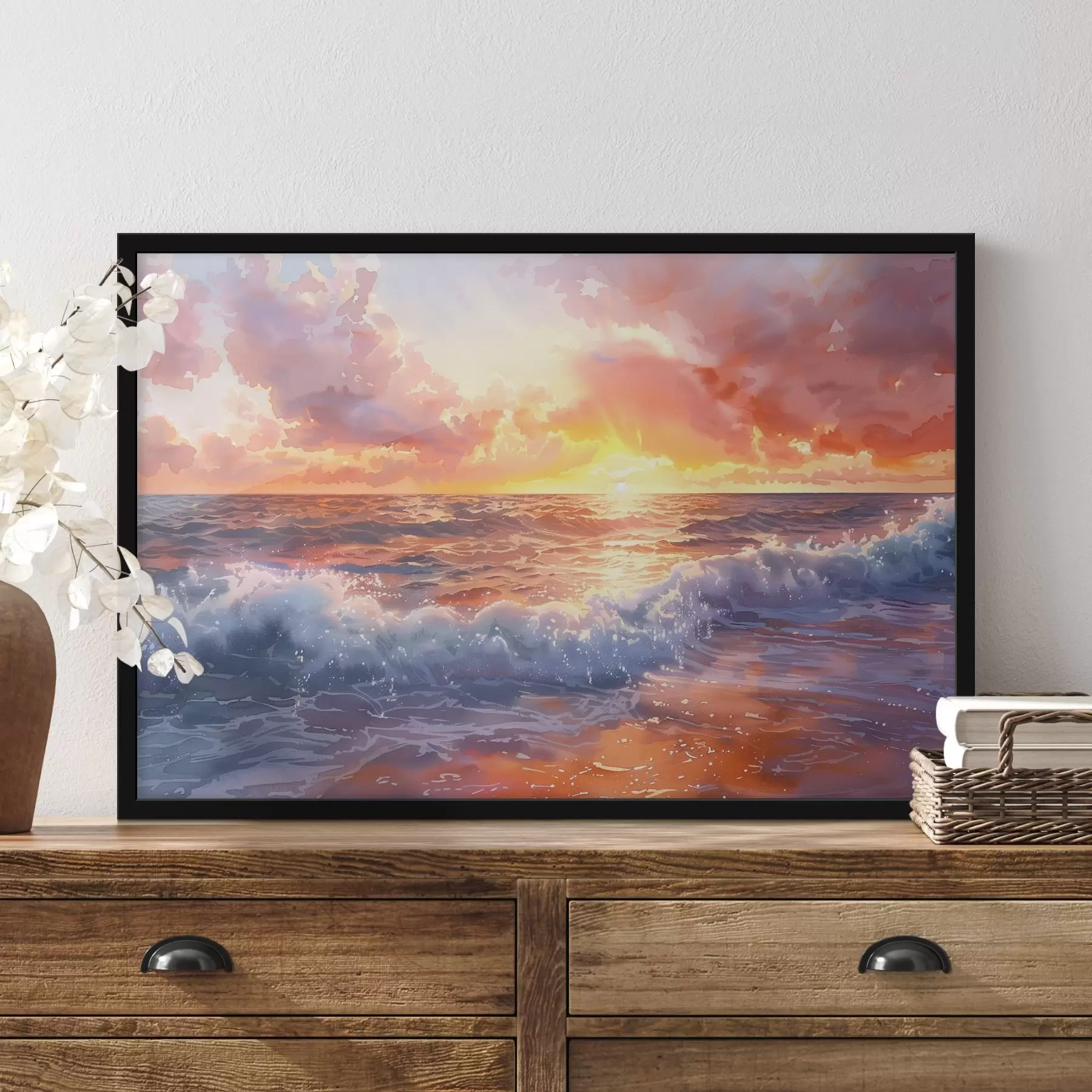 Papier peint Coucher de soleil sur l'océan f38476