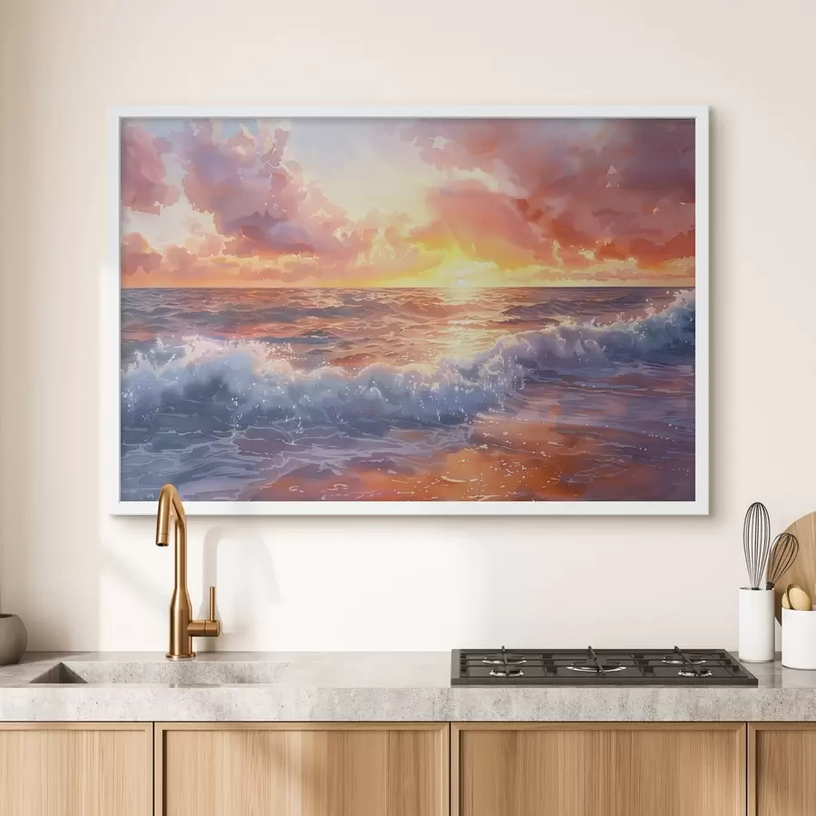 Papier peint Coucher de soleil sur l'océan f38476