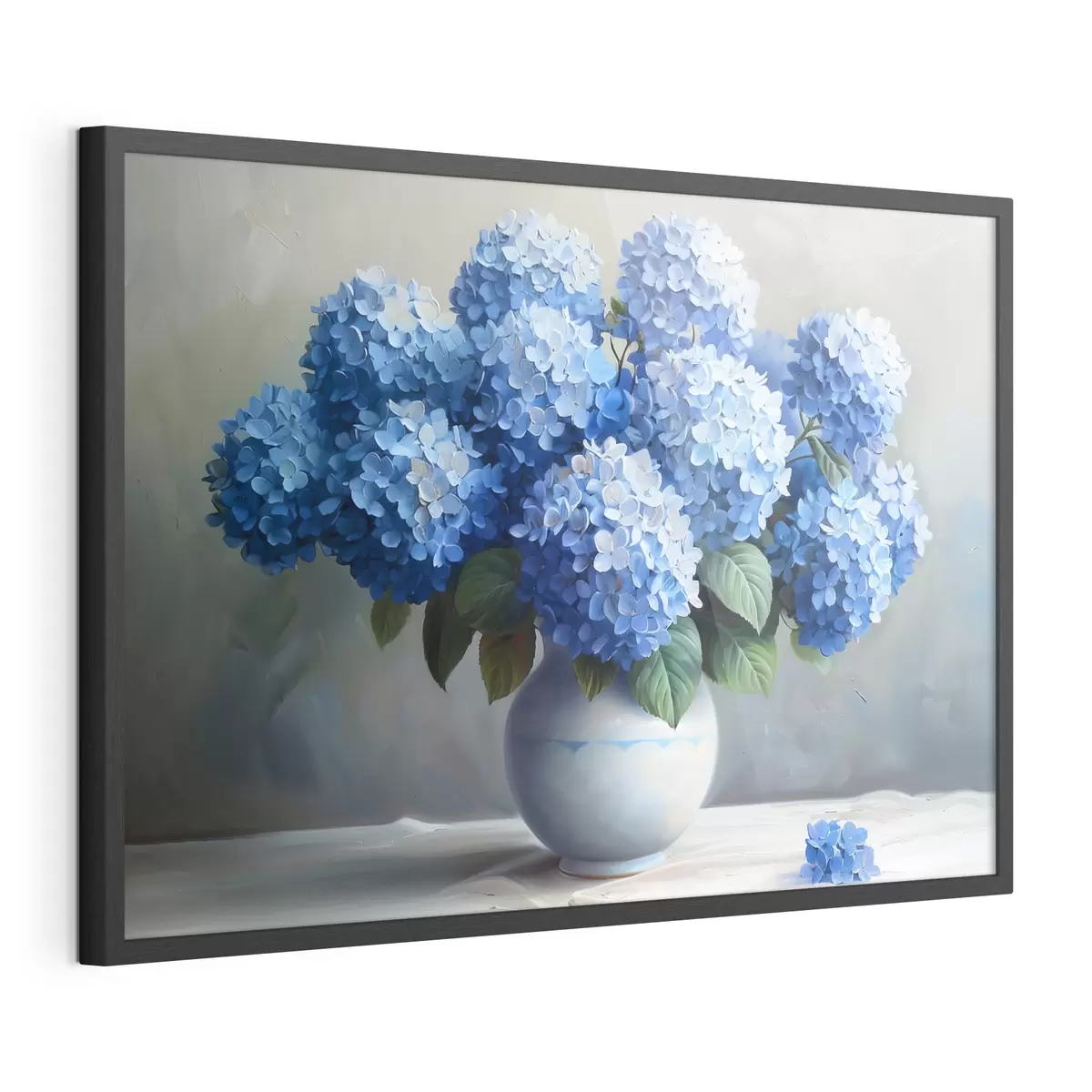 Poster Beaux hortensias bleus dans un vase f38696