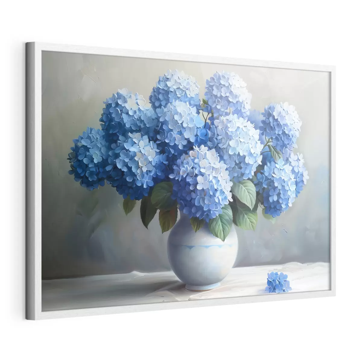 Poster Beaux hortensias bleus dans un vase f38696