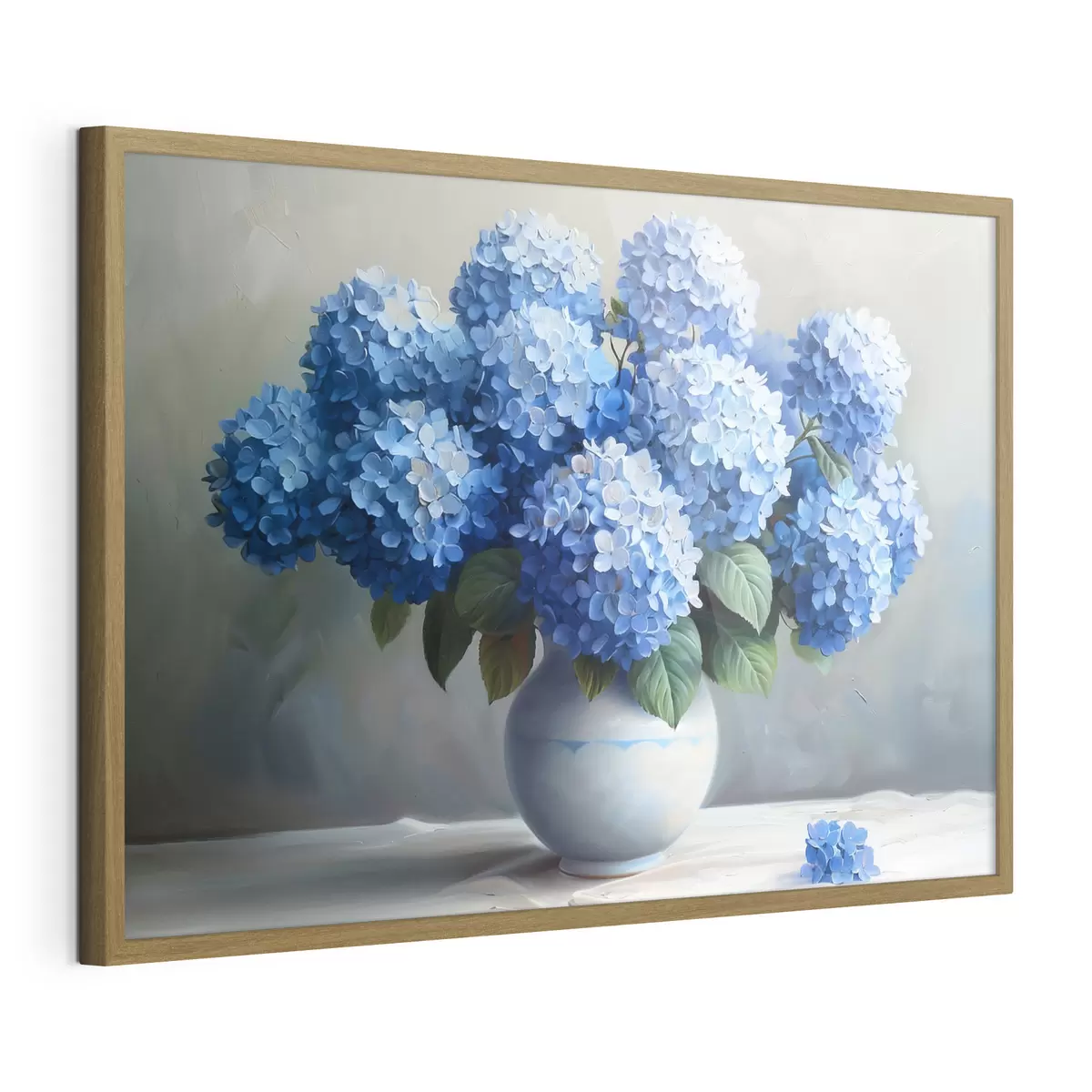 Poster Beaux hortensias bleus dans un vase f38696