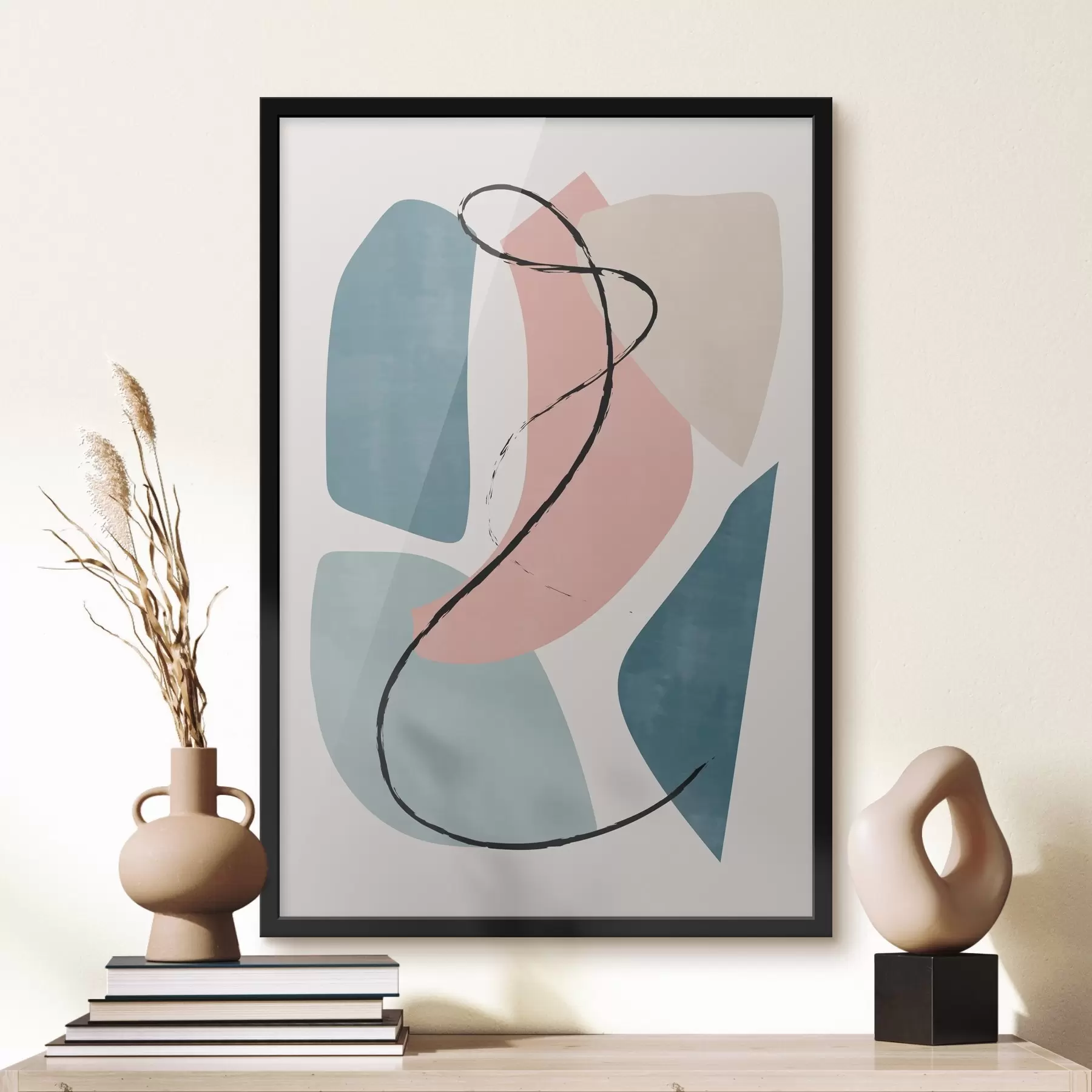 Papier peint Une œuvre d'art avec une ligne noire f35868