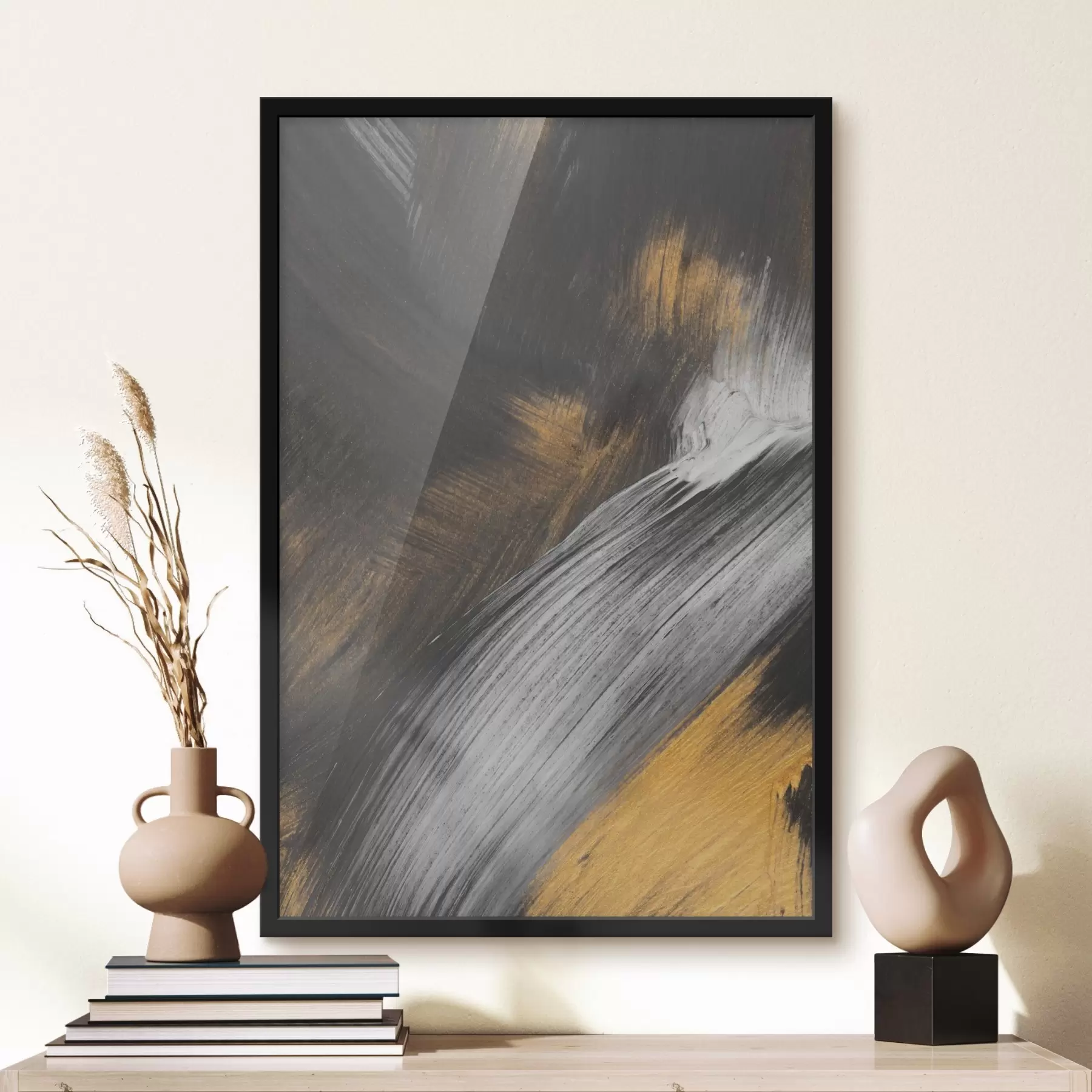 Papier peint Textures abstraites de coups de pinceau en mouvement f36543