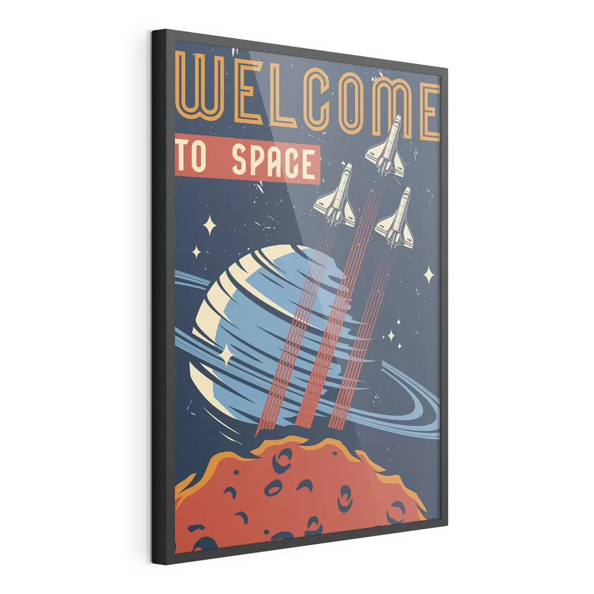 Poster Poster avec des navettes spatiales volant dans le ciel f36832