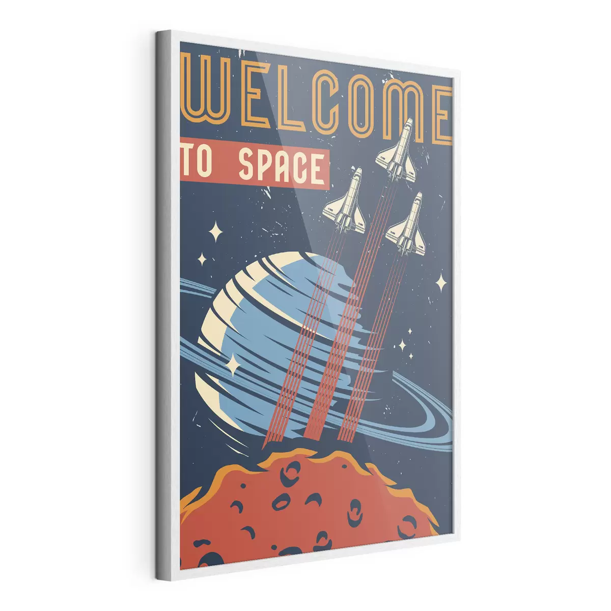Poster Poster avec des navettes spatiales volant dans le ciel f36832