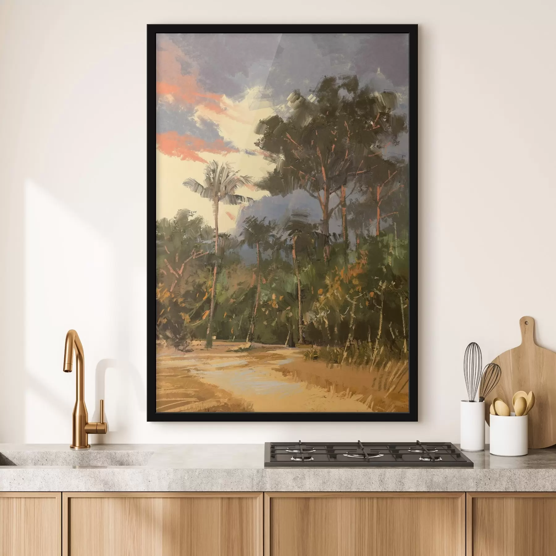 Papier peint Image d'arbres et de buissons f37091