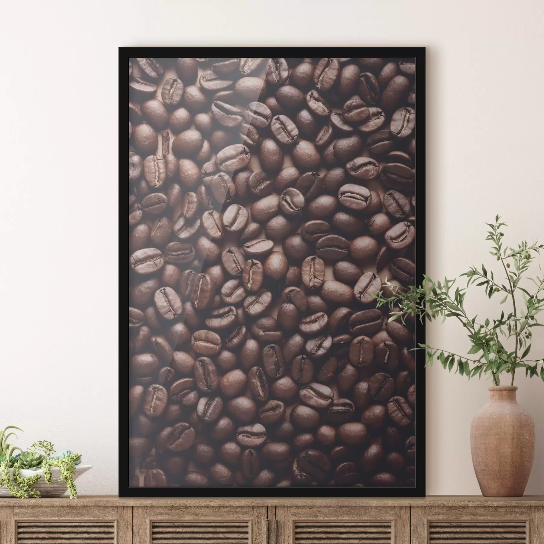 Papier peint Pile de grains de café f37177