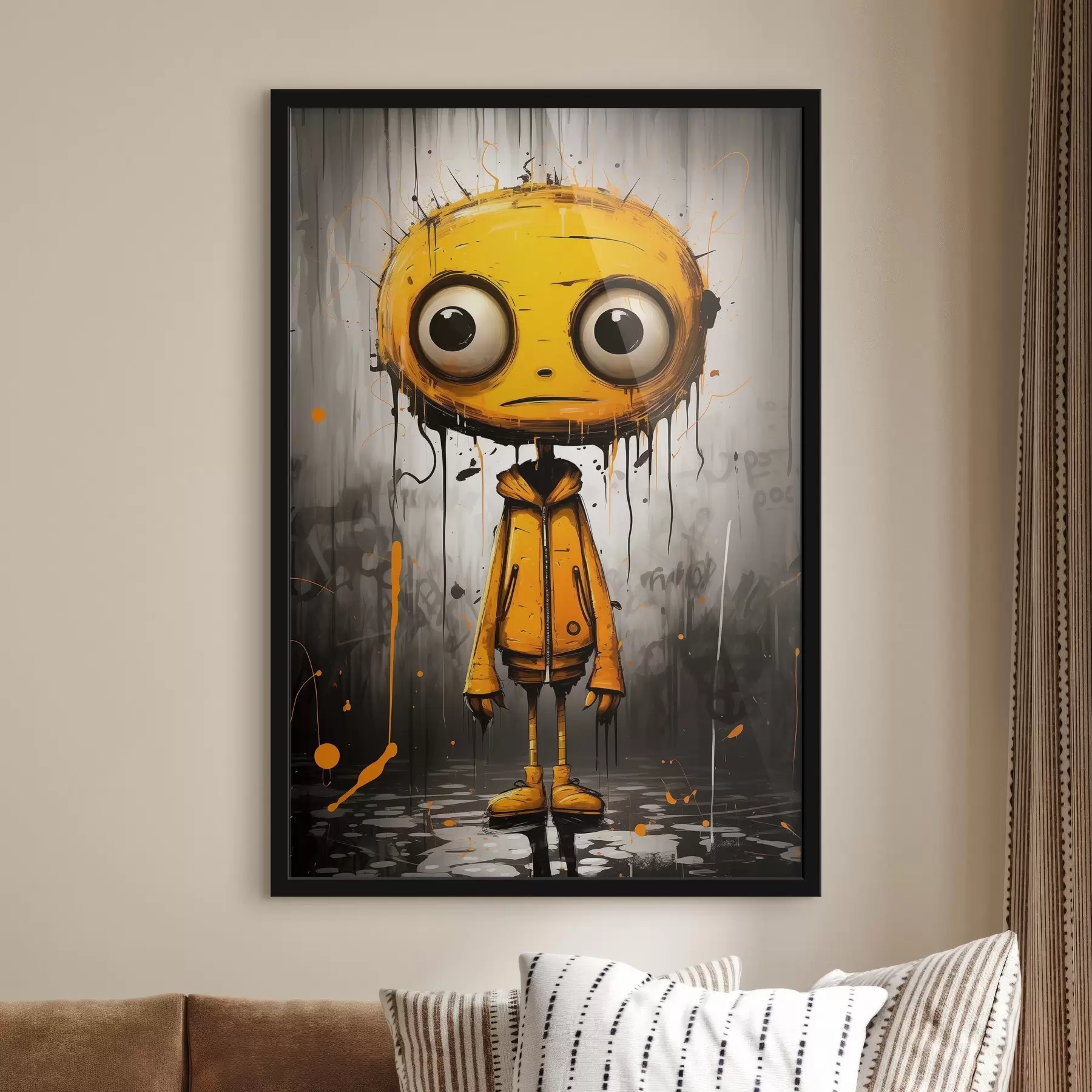 Papier peint Personnage de dessin animé avec de grands yeux f37253