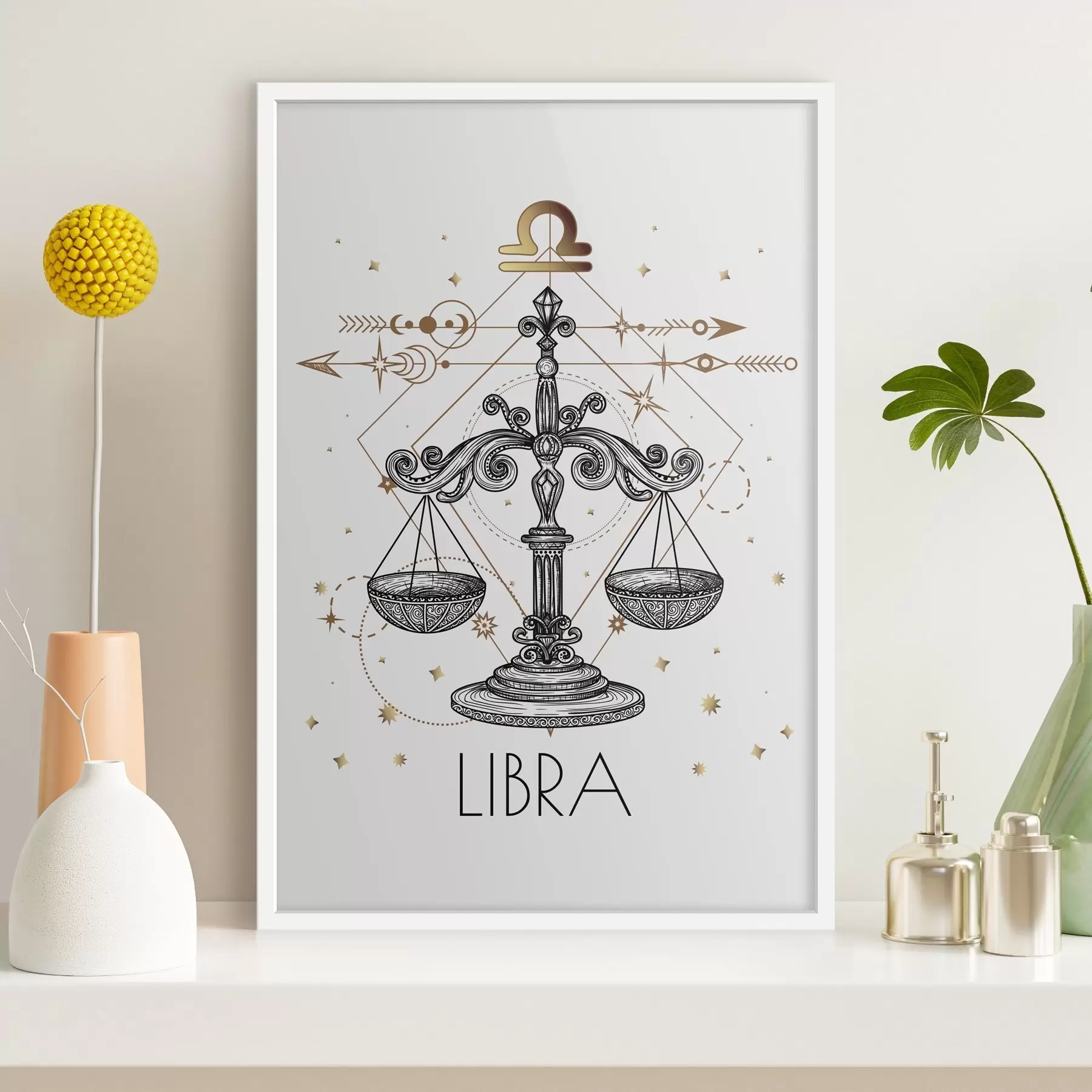 Papier peint Dessin du signe astrologique de la Balance f37305