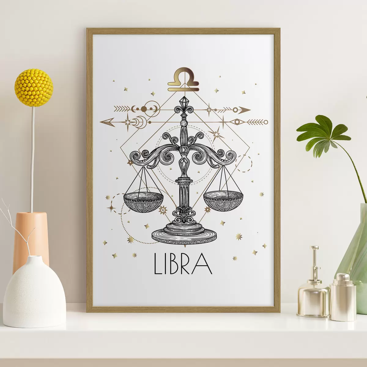 Poster Dessin du signe astrologique de la Balance f37305