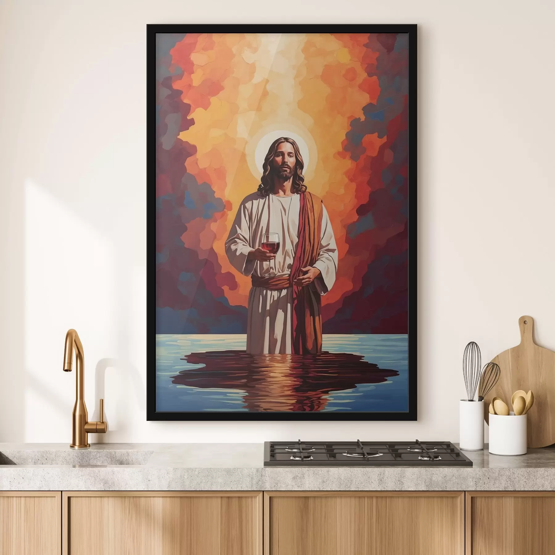 Papier peint Image d'un homme tenant un verre de vin f38125