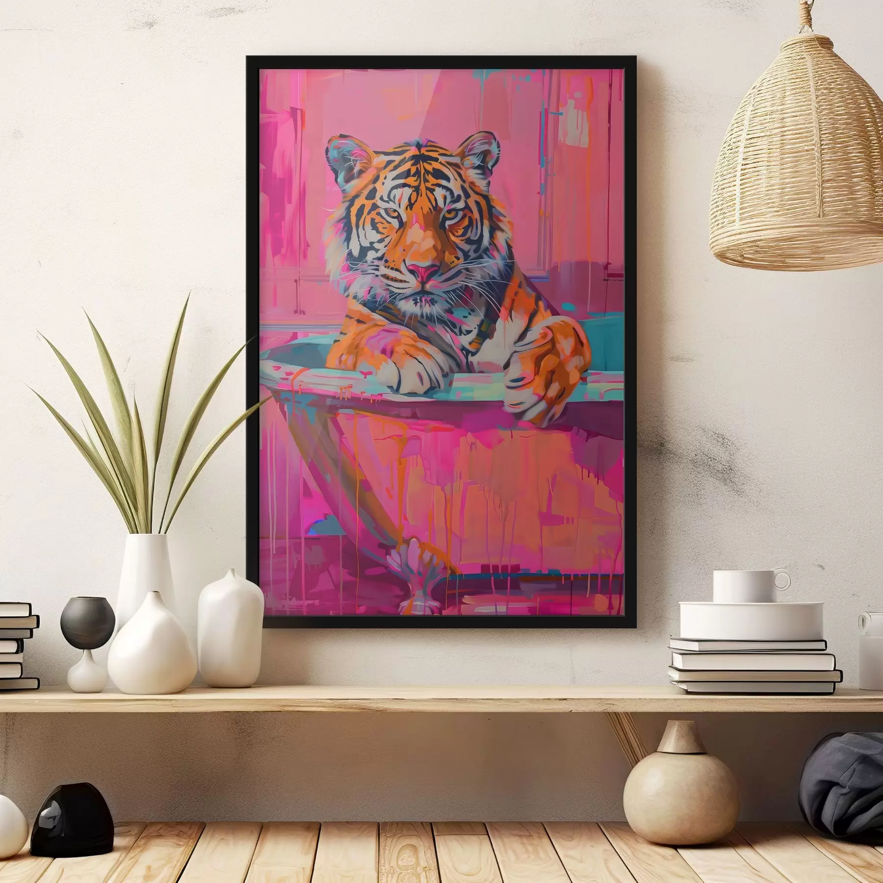 Papier peint Tigre dans la baignoire f38257