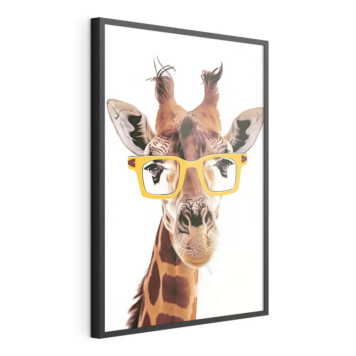 Poster Girafe avec lunettes jaunes f38503