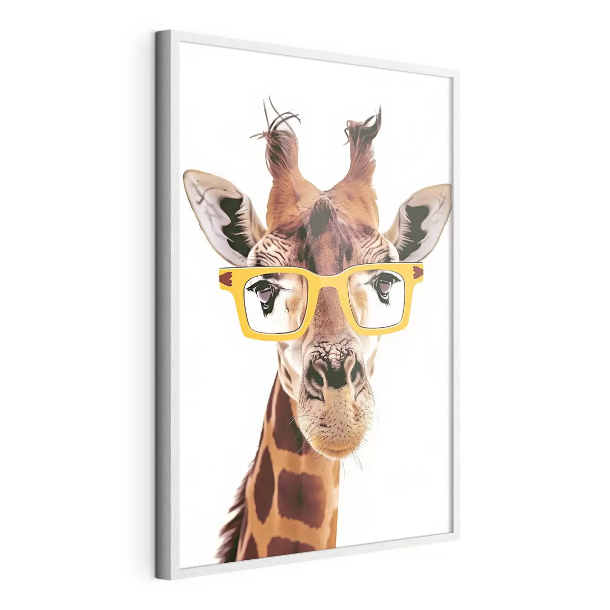 Poster Girafe avec lunettes jaunes f38503