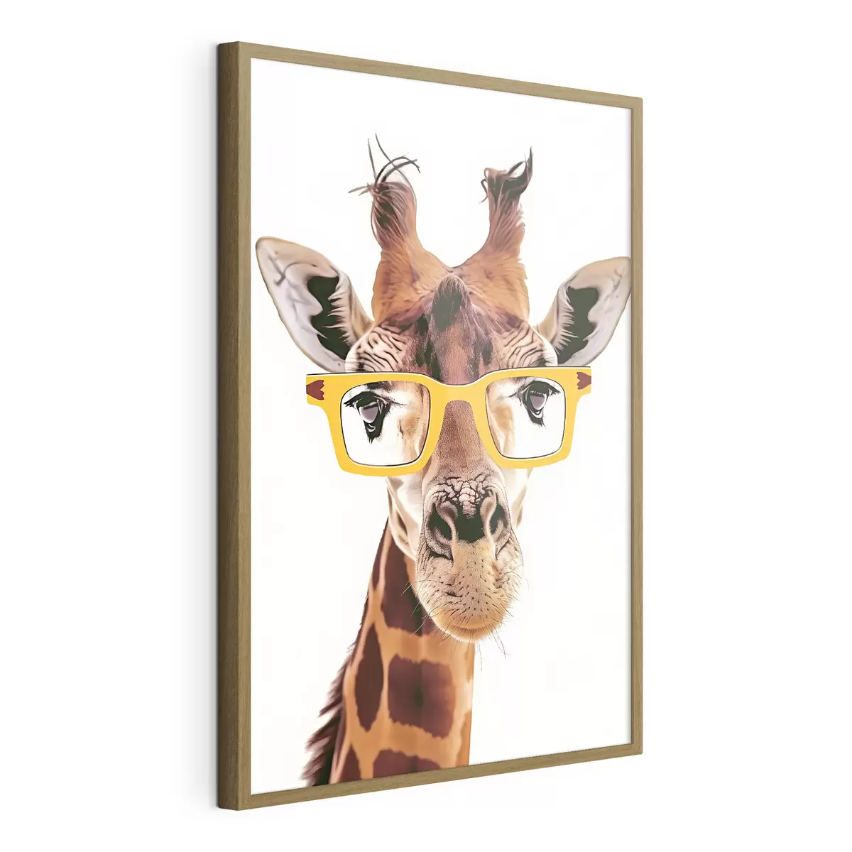 Poster Girafe avec lunettes jaunes f38503