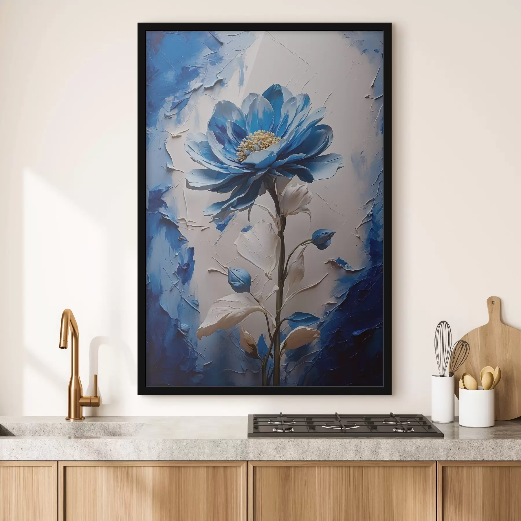 Papier peint Une beauté florale d'un bleu éclatant s'épanouit ici f38736