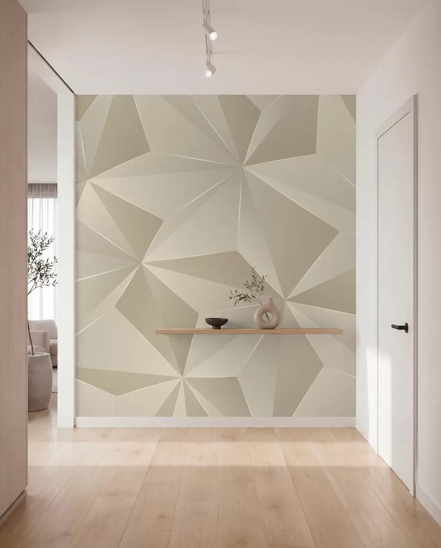 Papier peint Relief géométrique beige u42449