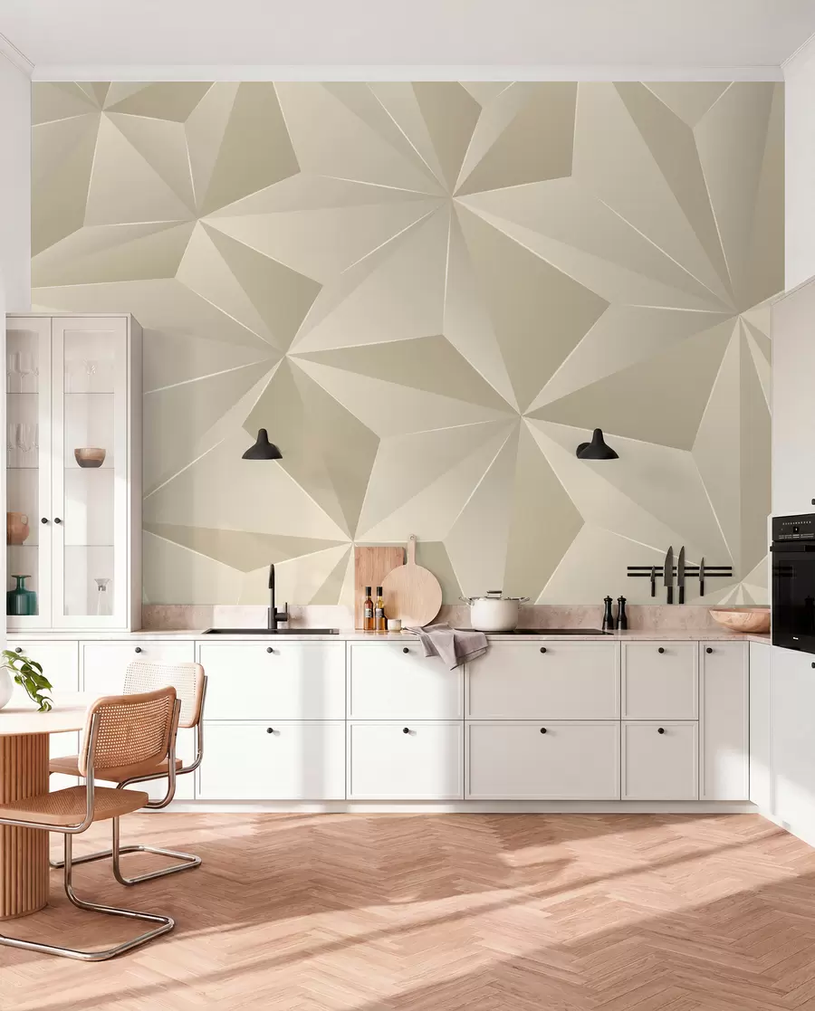 Papier peint Relief géométrique beige u42449