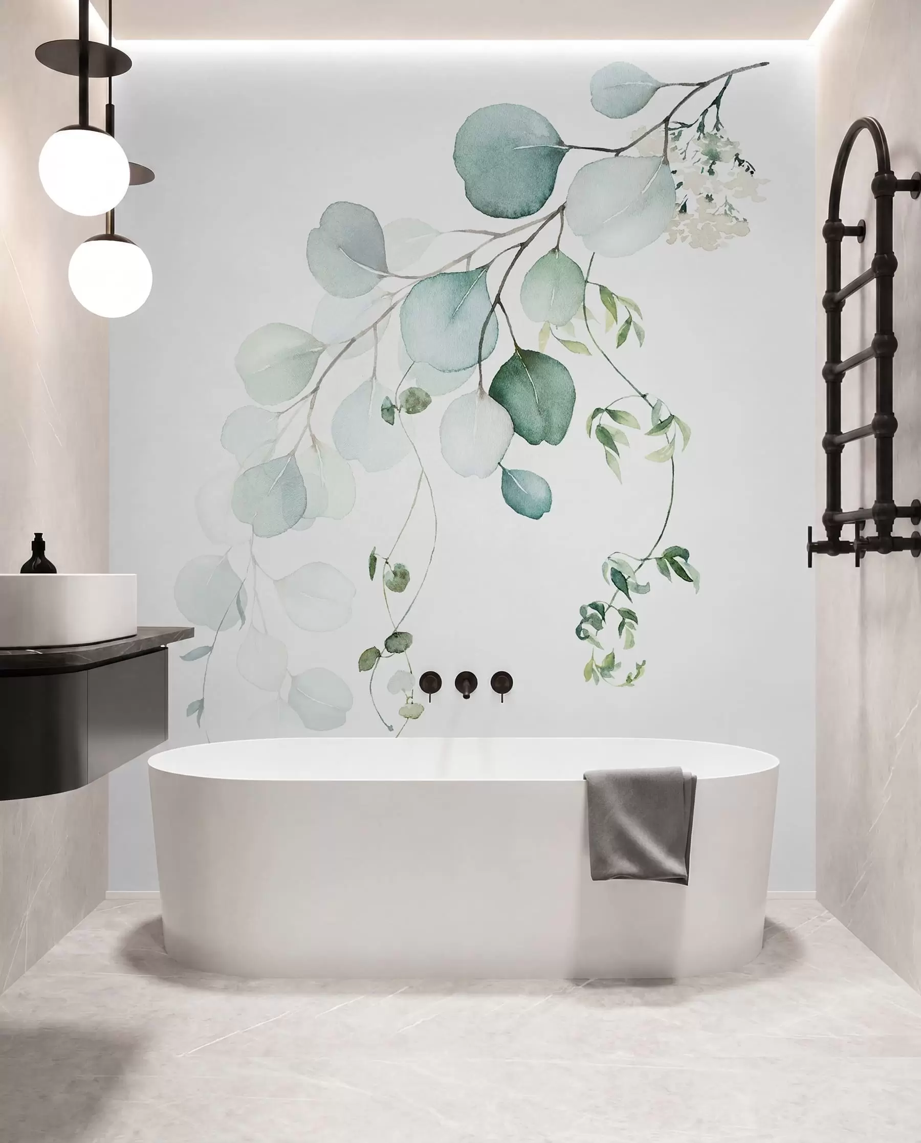 Papier peint Branche avec feuilles u51026