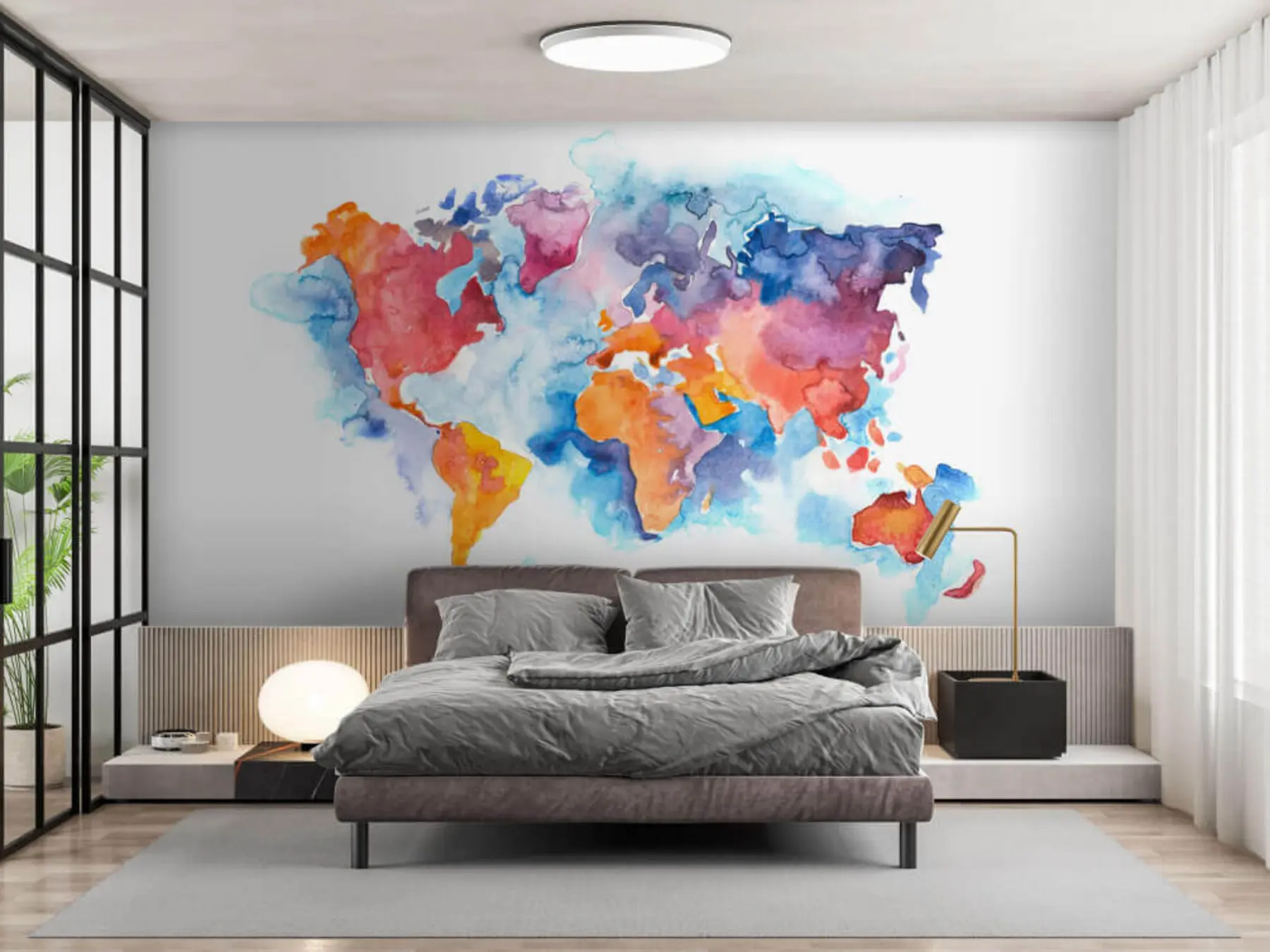 Papier peint Peinture, police du monde e u51100