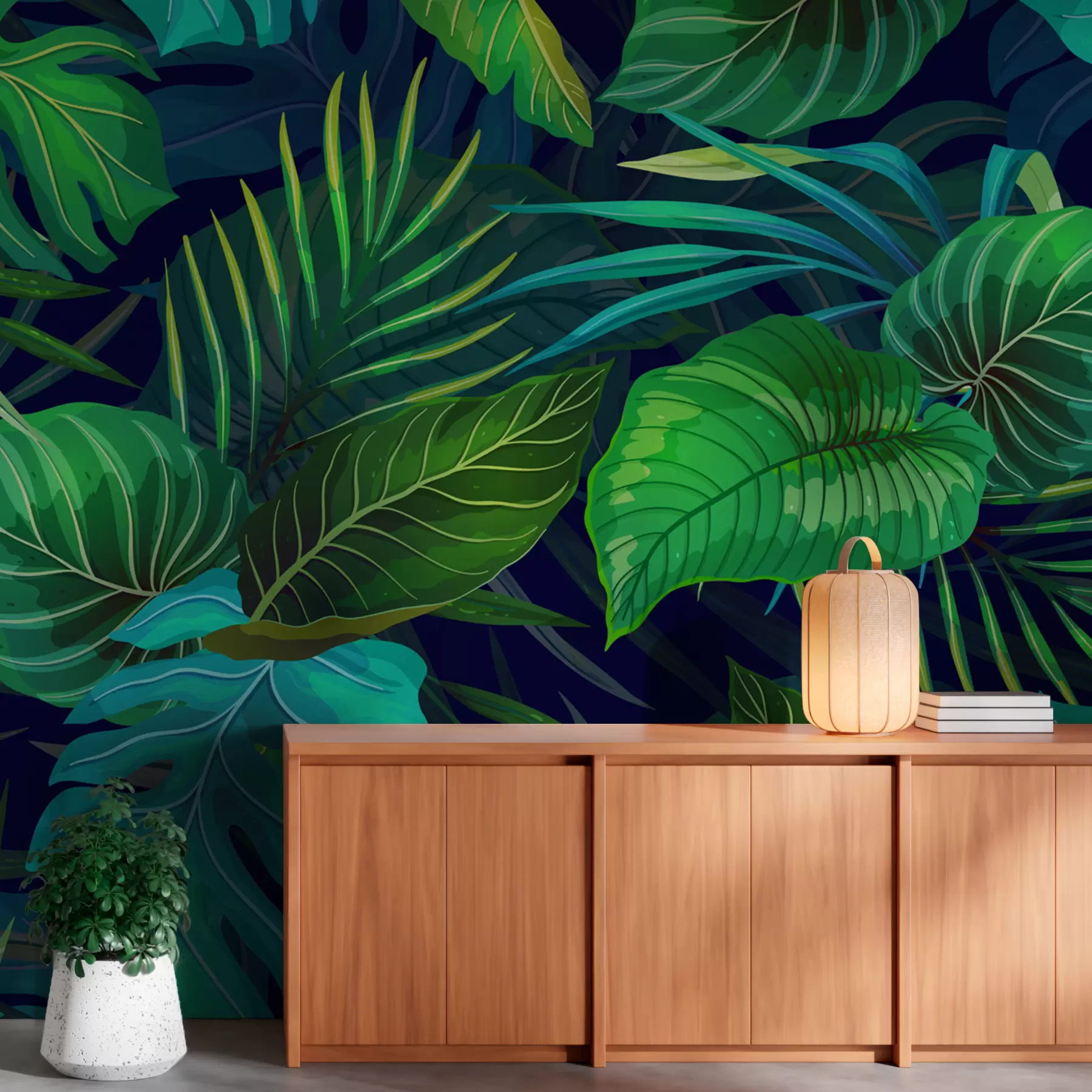 Papier peint Feuilles tropicales succulentes u51864