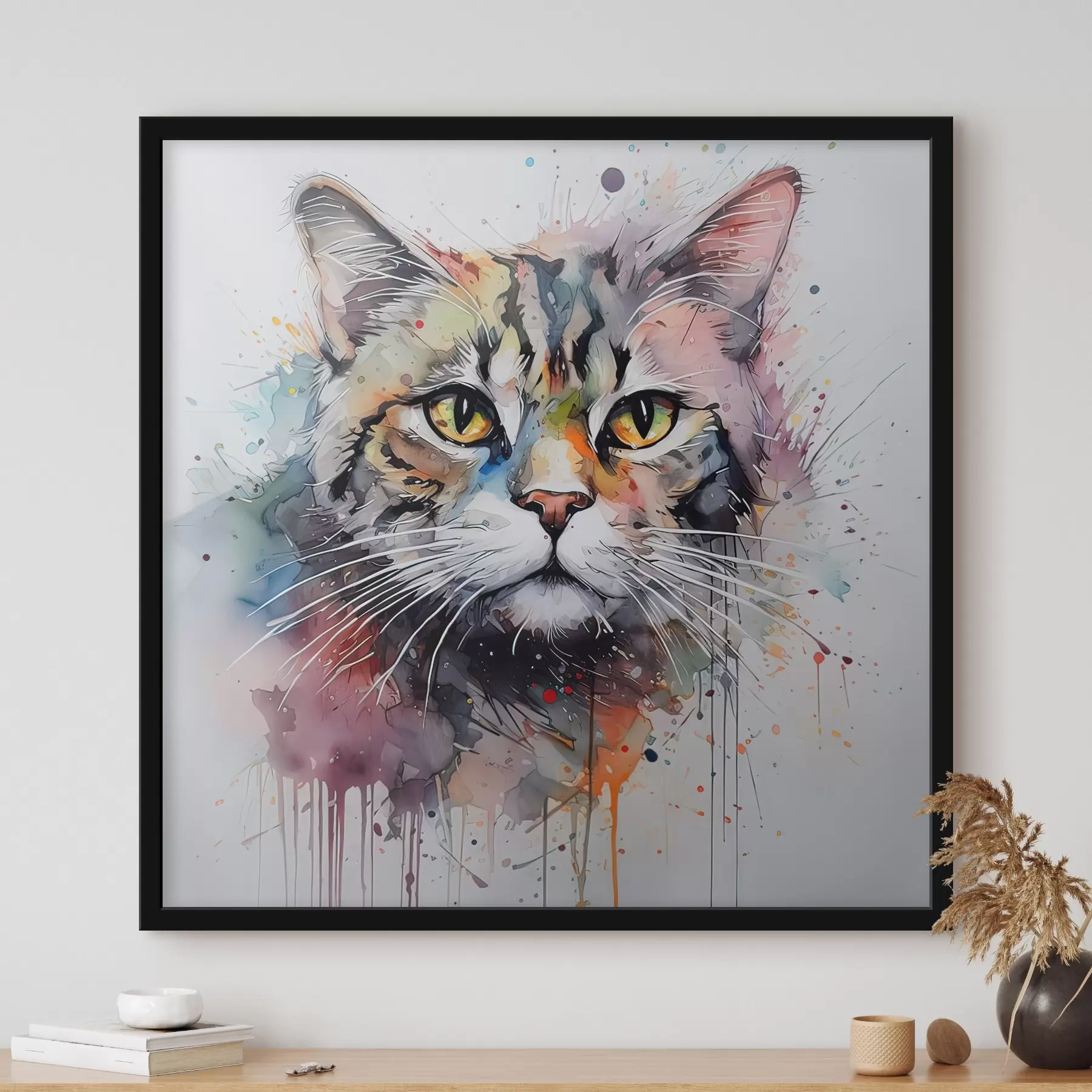 Papier peint Chat dans un style aquarelle f32316