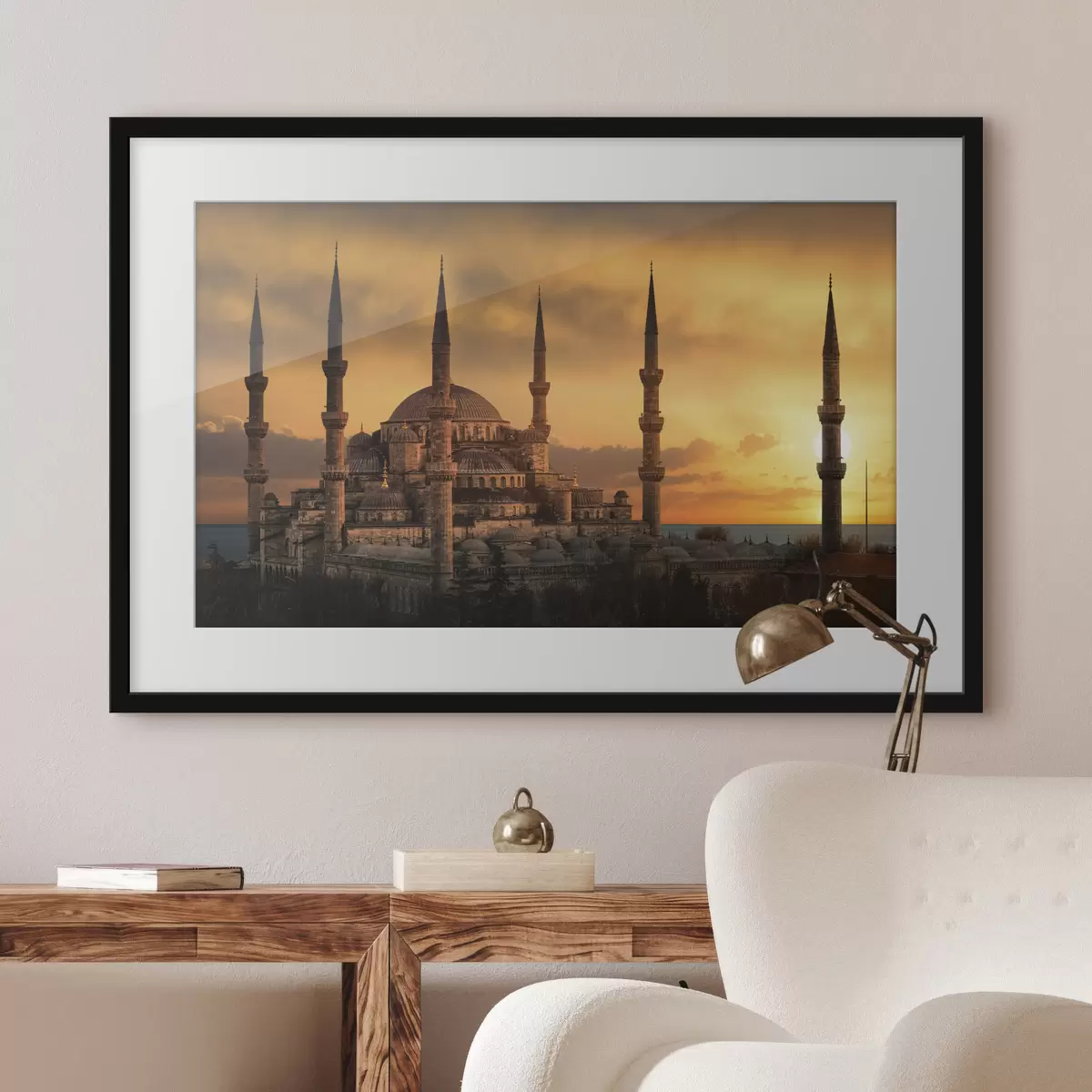 Poster Mosquée bleue au coucher du soleil, Istanbul f33029