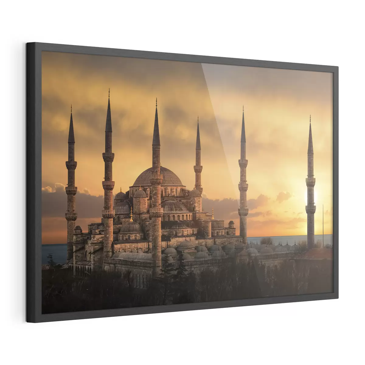 Poster Mosquée bleue au coucher du soleil, Istanbul f33029