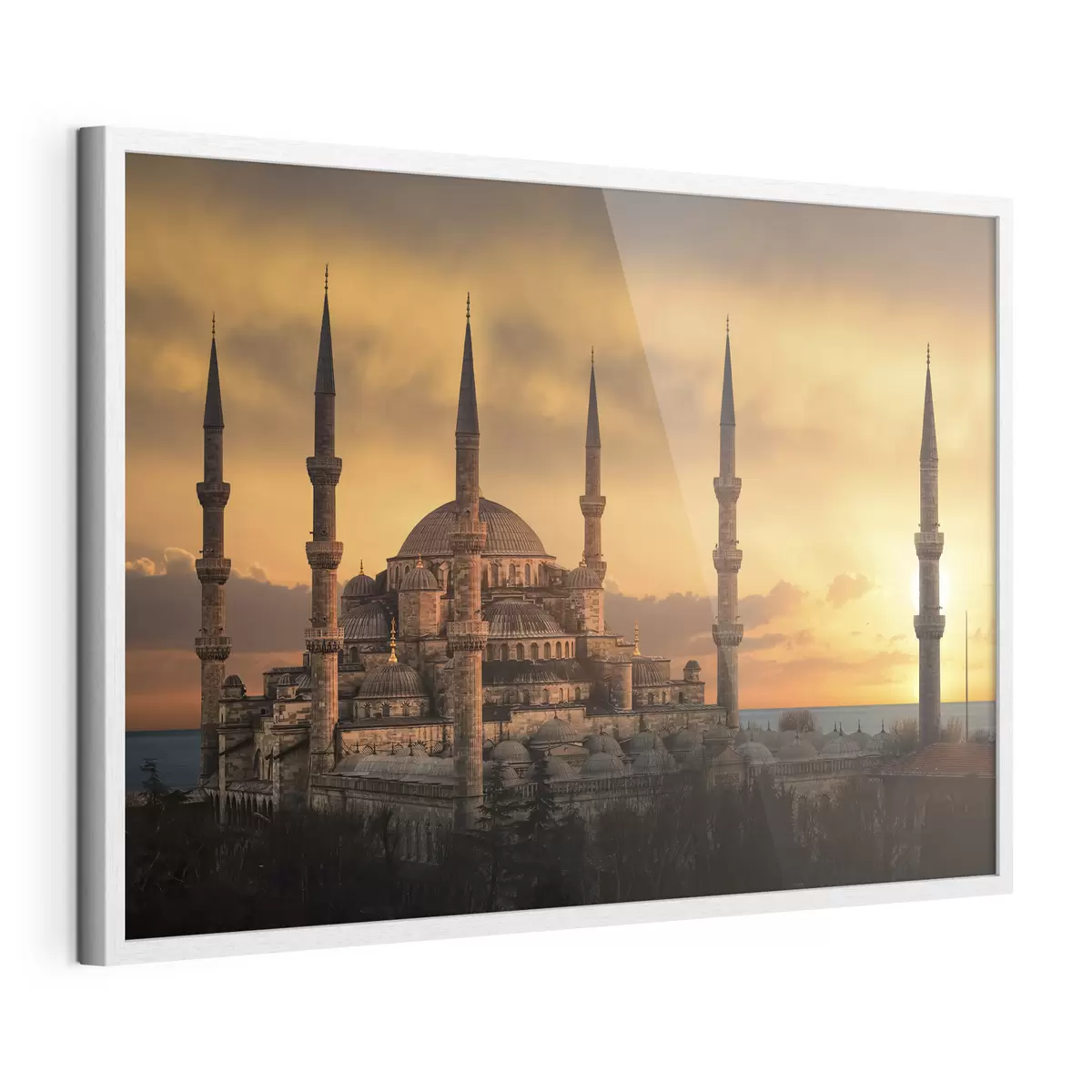 Poster Mosquée bleue au coucher du soleil, Istanbul f33029