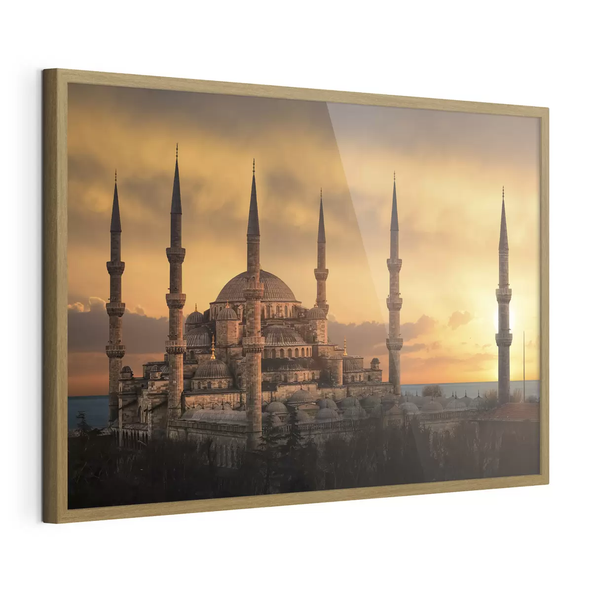 Poster Mosquée bleue au coucher du soleil, Istanbul f33029