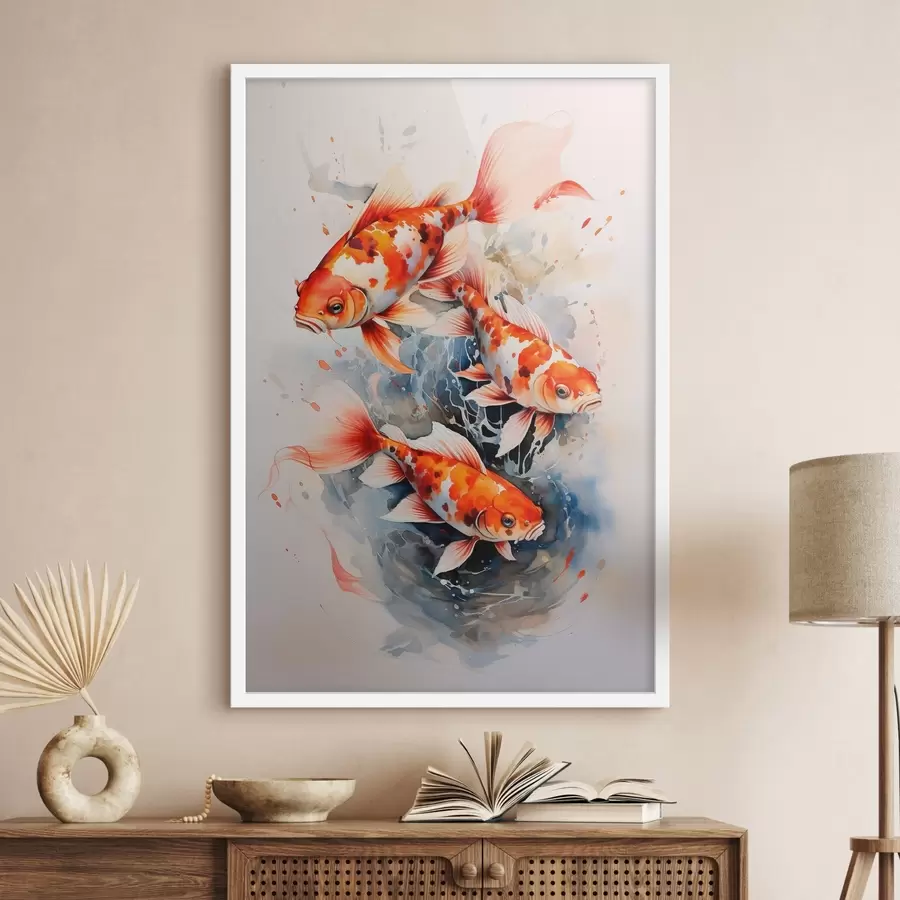 Papier peint Koi dans l'étang f34247